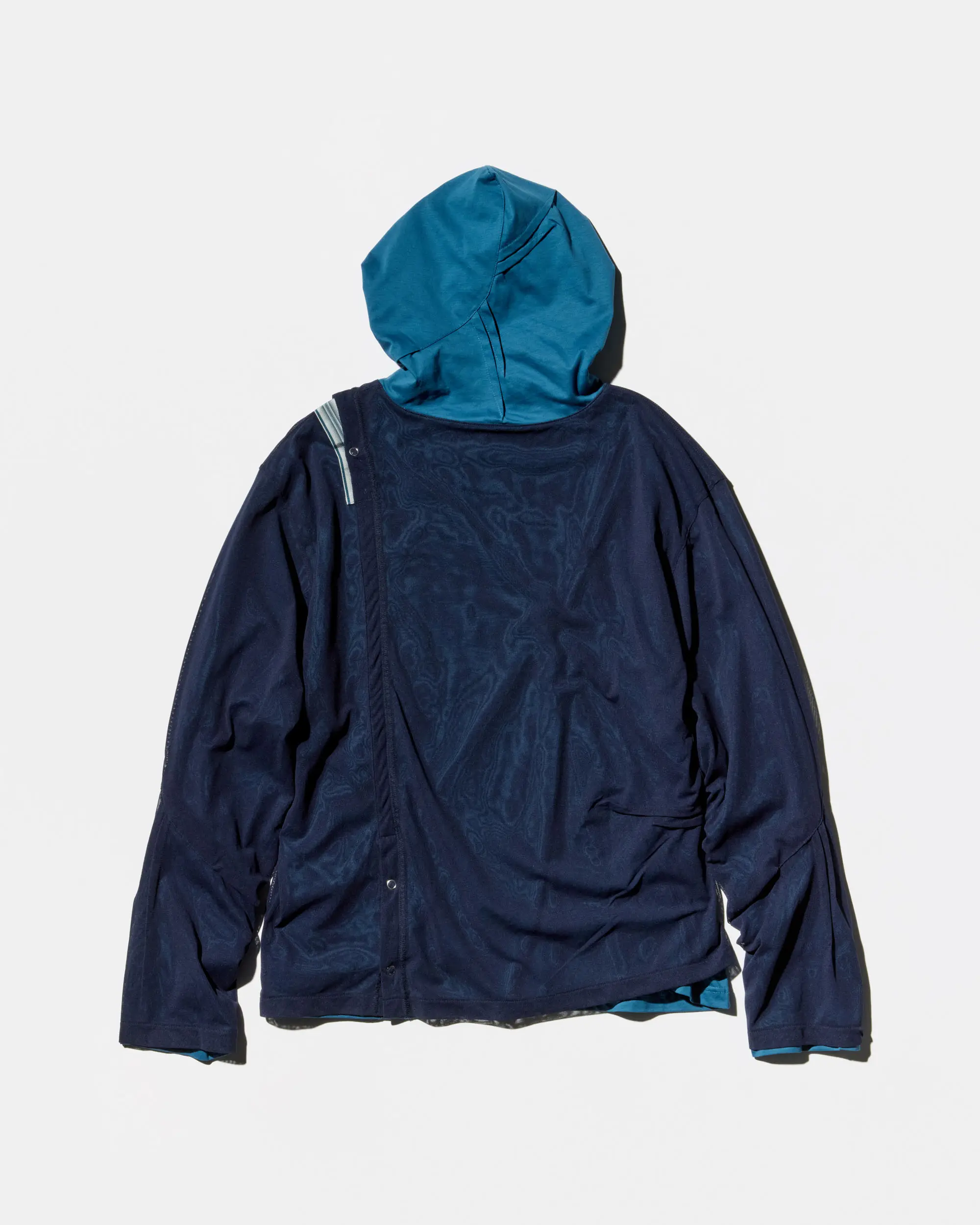 KIKO KOSTADINOV INEX HOODED TOP - BLUE / NAVY