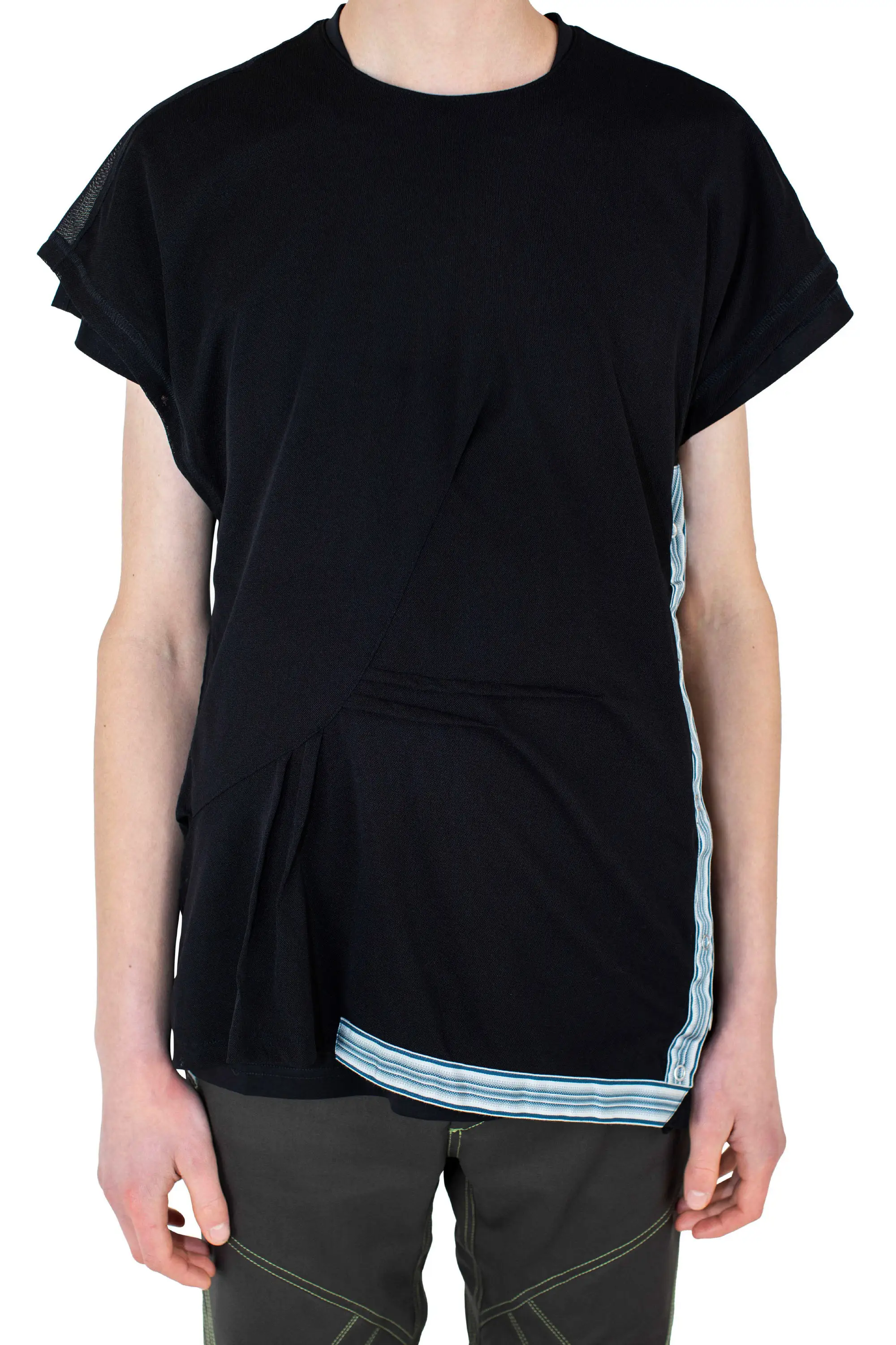 KIKO KOSTADINOV INEX MESH SLEEVELESS TOP - BLACK / BLACK