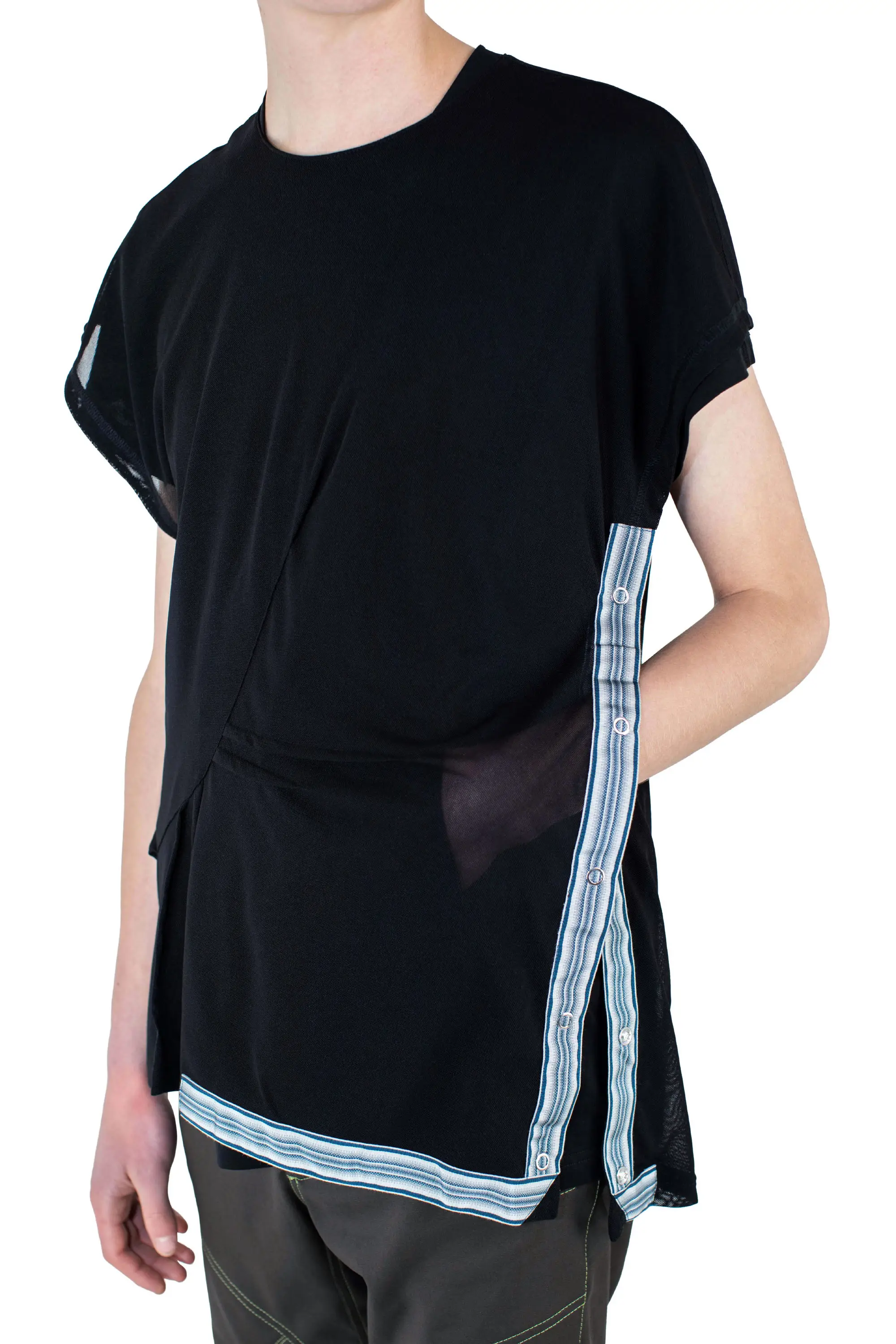 KIKO KOSTADINOV INEX MESH SLEEVELESS TOP - BLACK / BLACK