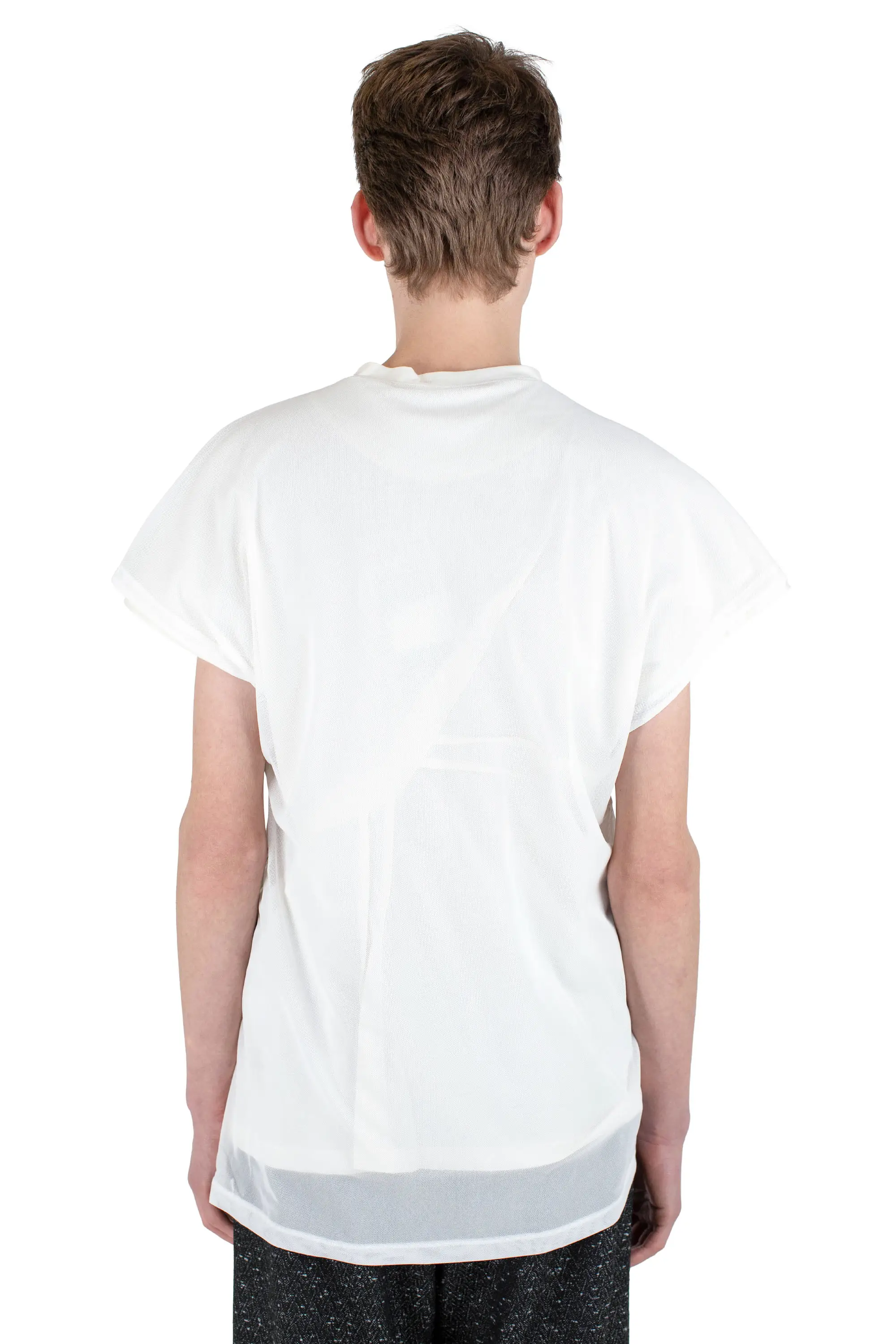 KIKO KOSTADINOV INEX MESH SLEEVELESS TOP - OFF WHITE / WHITE
