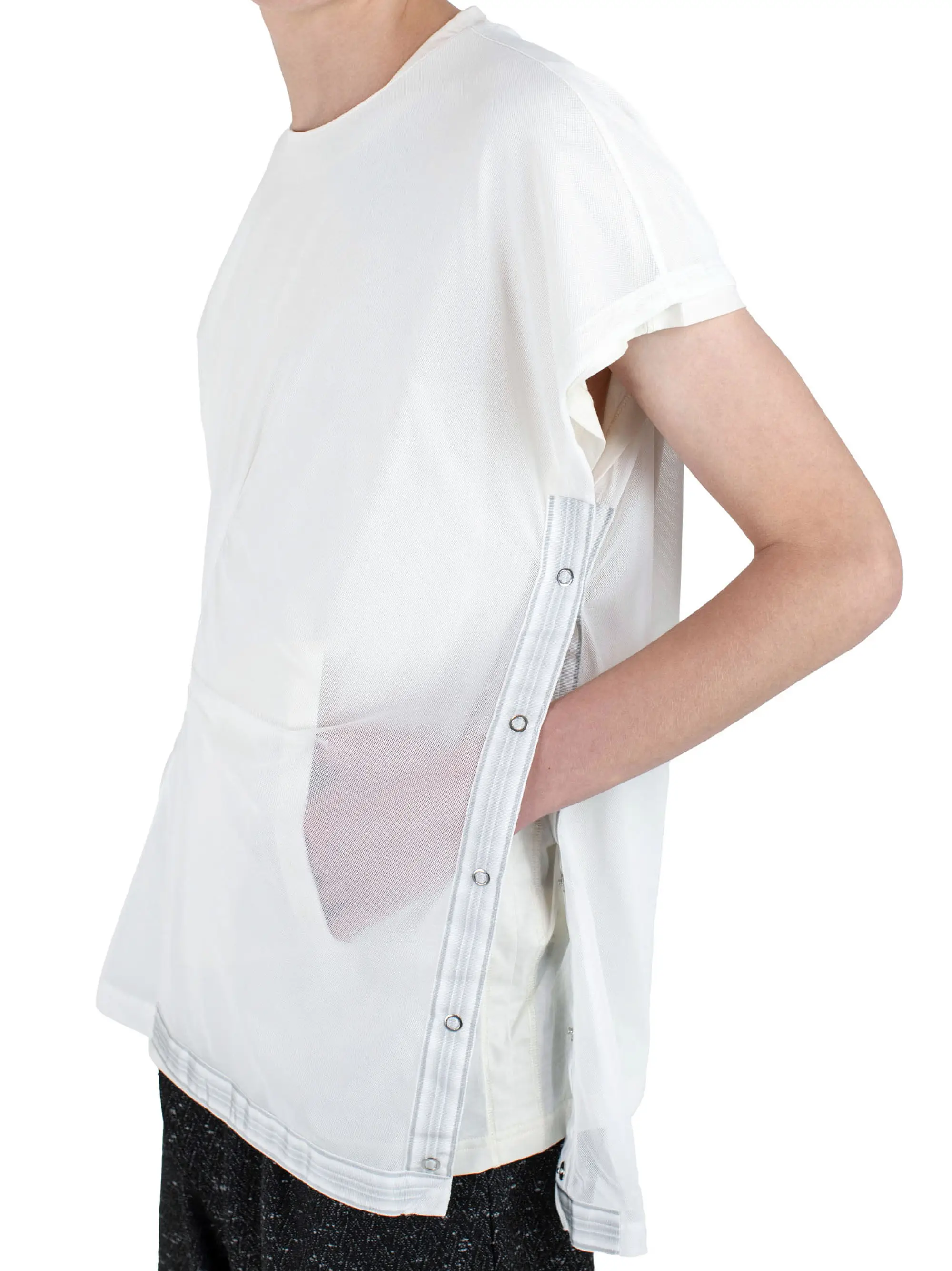 KIKO KOSTADINOV INEX MESH SLEEVELESS TOP - OFF WHITE / WHITE