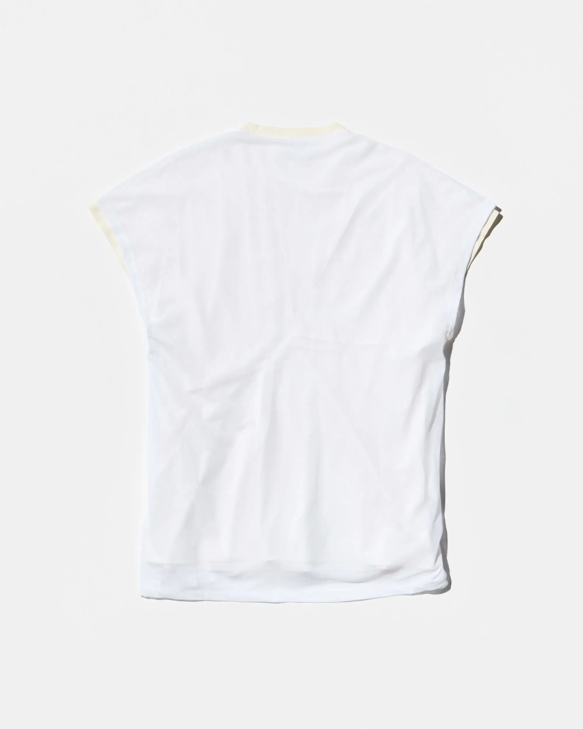 KIKO KOSTADINOV INEX MESH SLEEVELESS TOP - OFF WHITE / WHITE