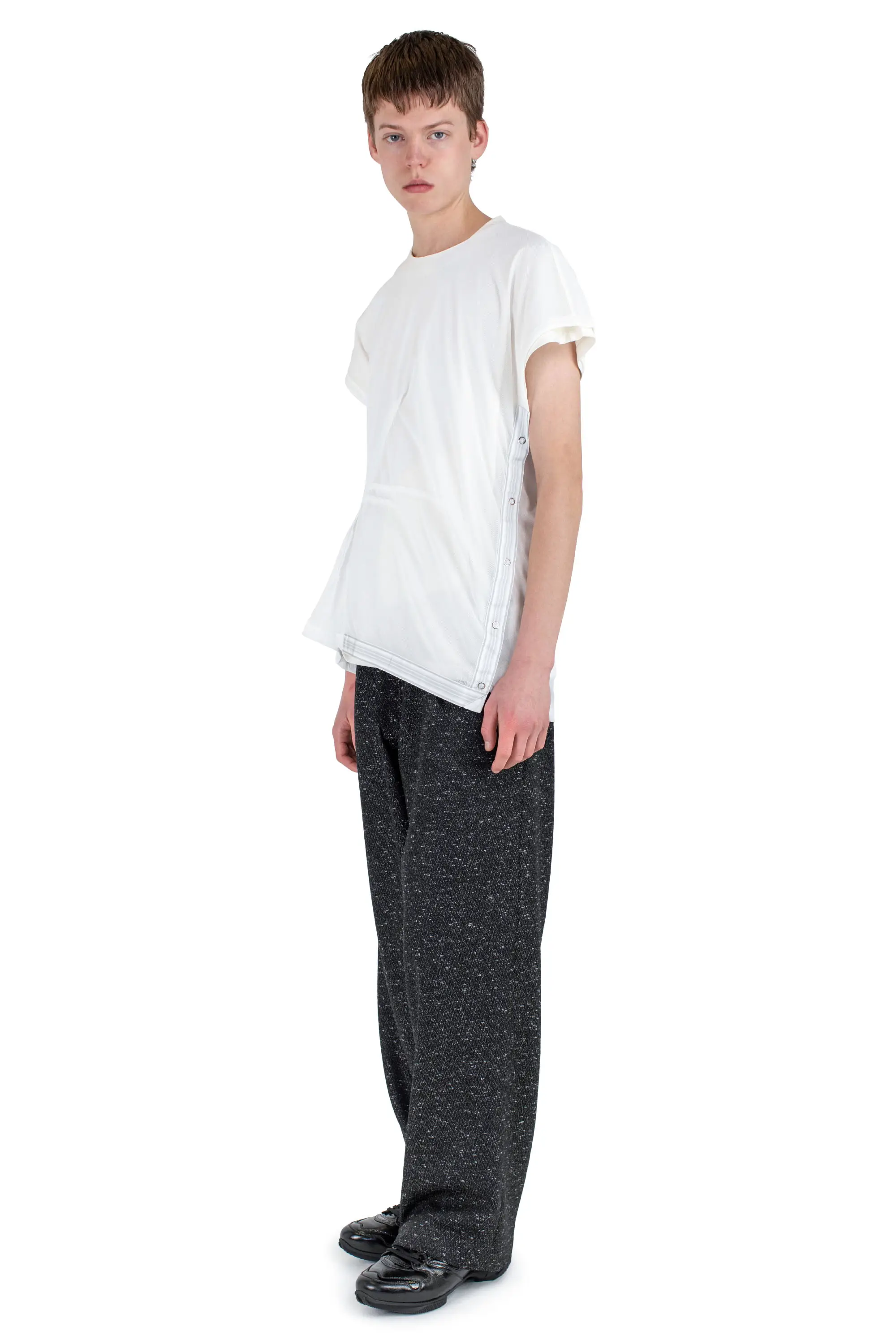 KIKO KOSTADINOV INEX MESH SLEEVELESS TOP - OFF WHITE / WHITE