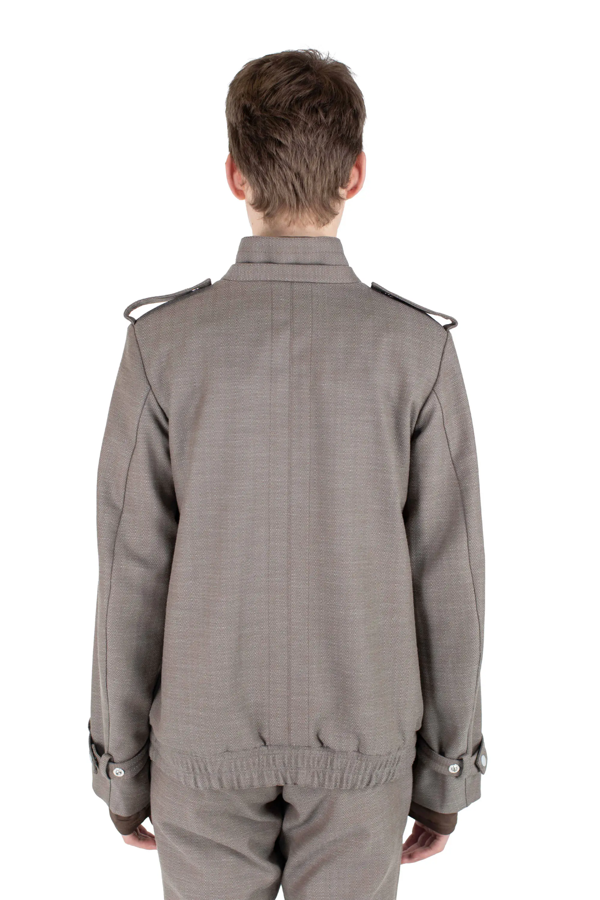 KIKO KOSTADINOV INEX SNAP JACKET - BROWN OAK