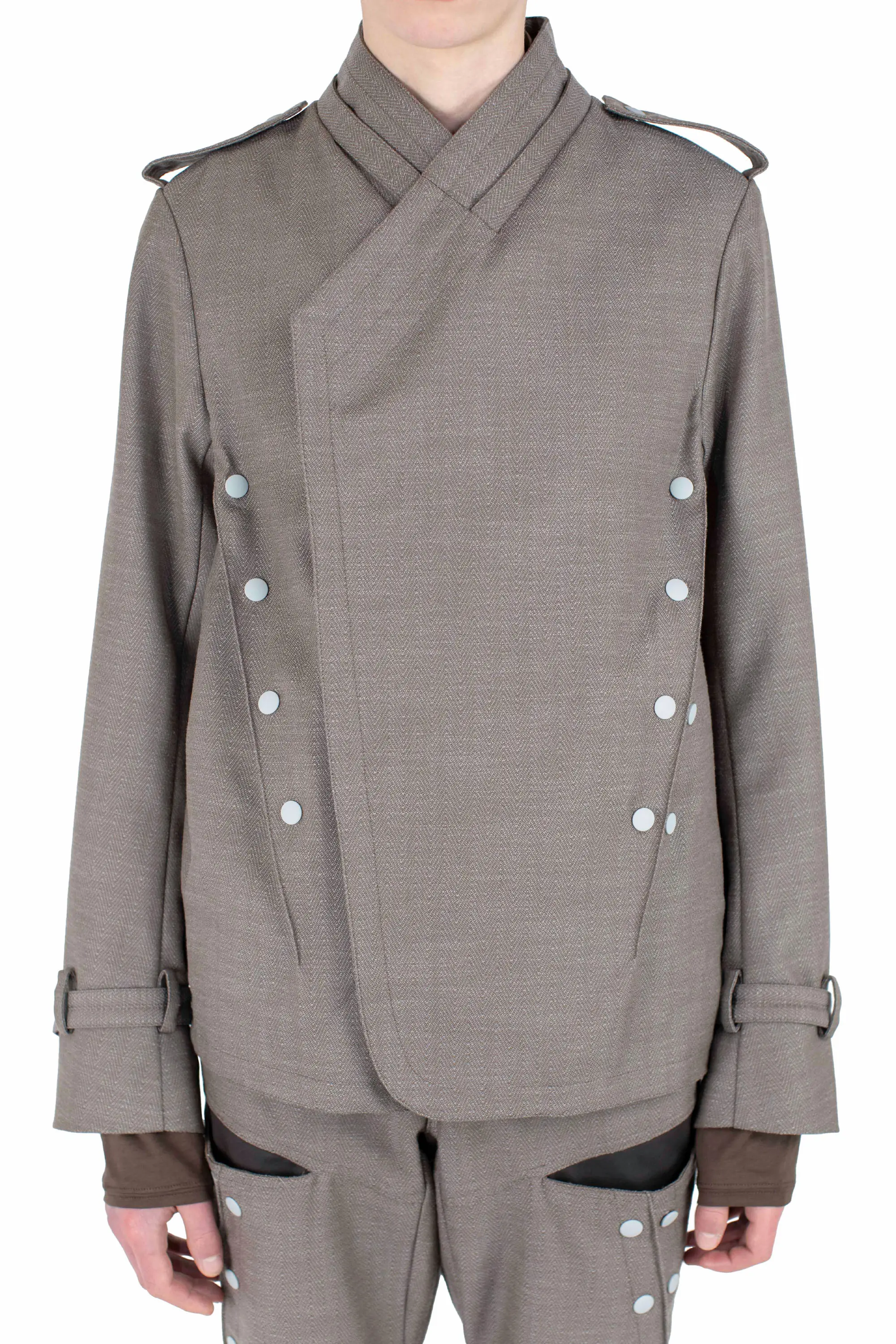 KIKO KOSTADINOV – INEX SNAP JACKET - BROWN OAK KIKO KOSTADINOV – INEX SNAP JACKET - BROWN OAK