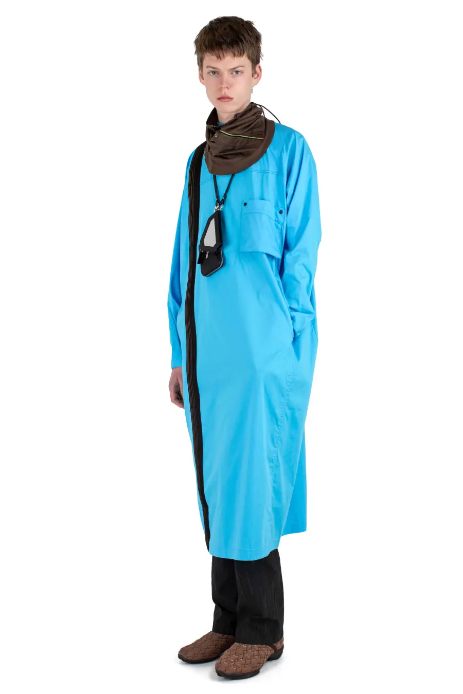 KIKO KOSTADINOV INEX SNAP LONG SHIRT - BLUE LUCENT