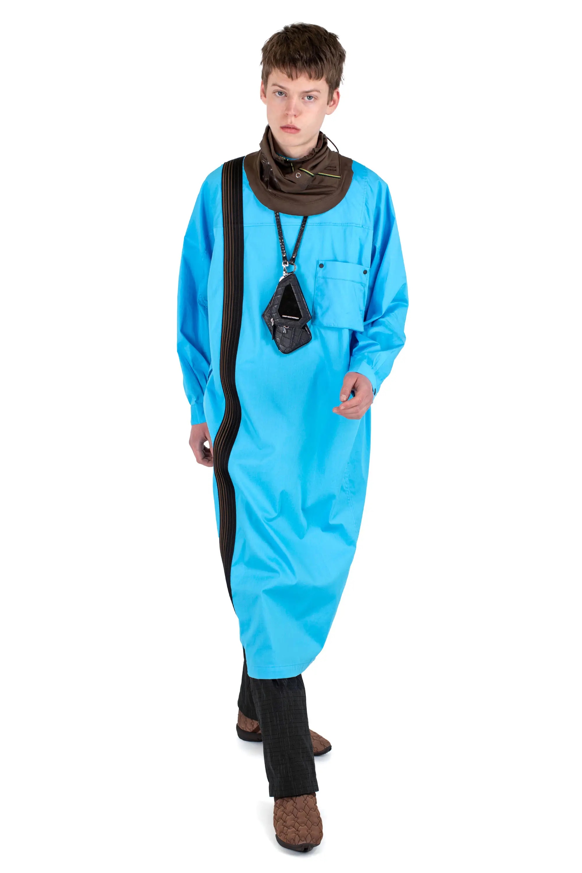 KIKO KOSTADINOV INEX SNAP LONG SHIRT - BLUE LUCENT