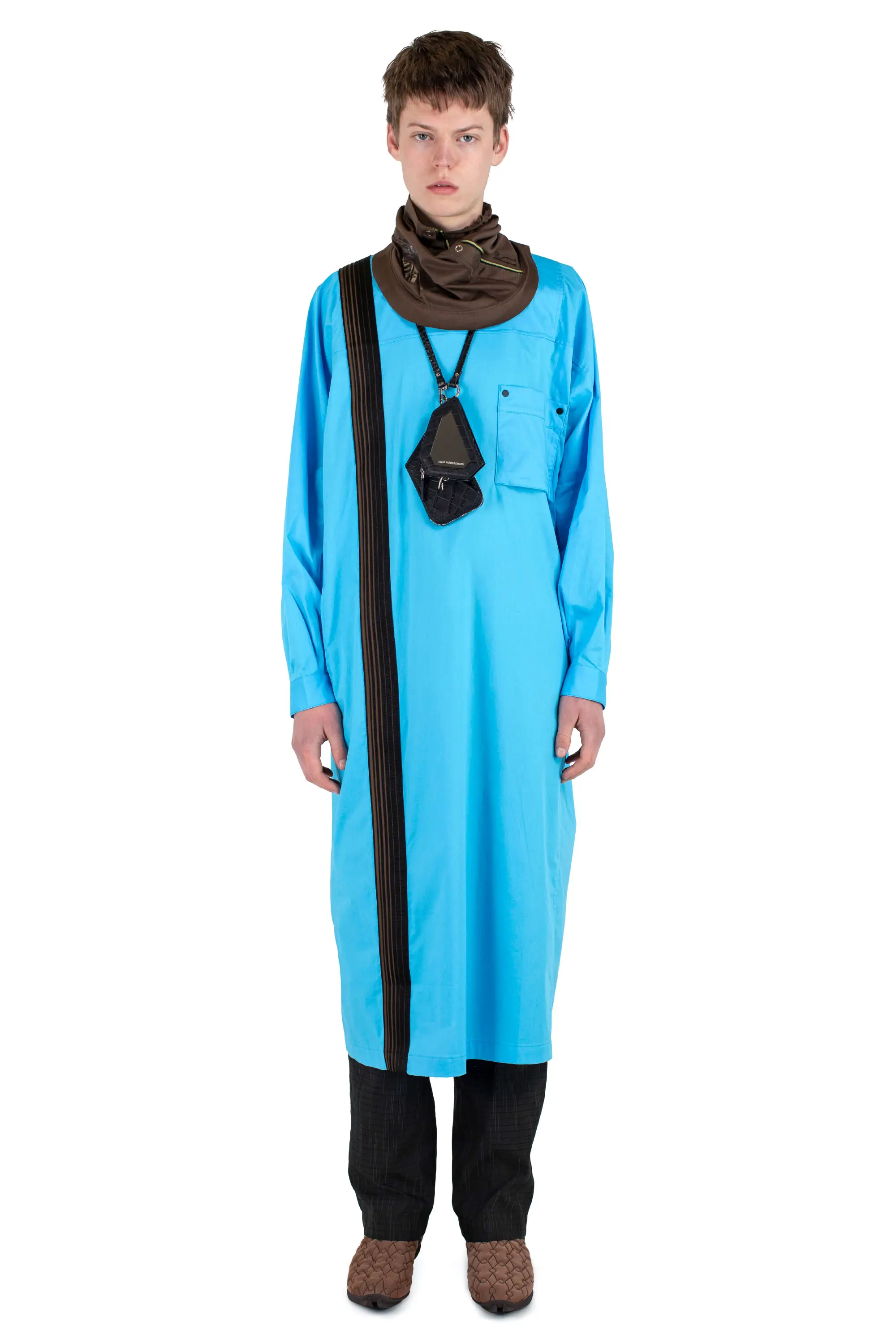 KIKO KOSTADINOV INEX SNAP LONG SHIRT - BLUE LUCENT