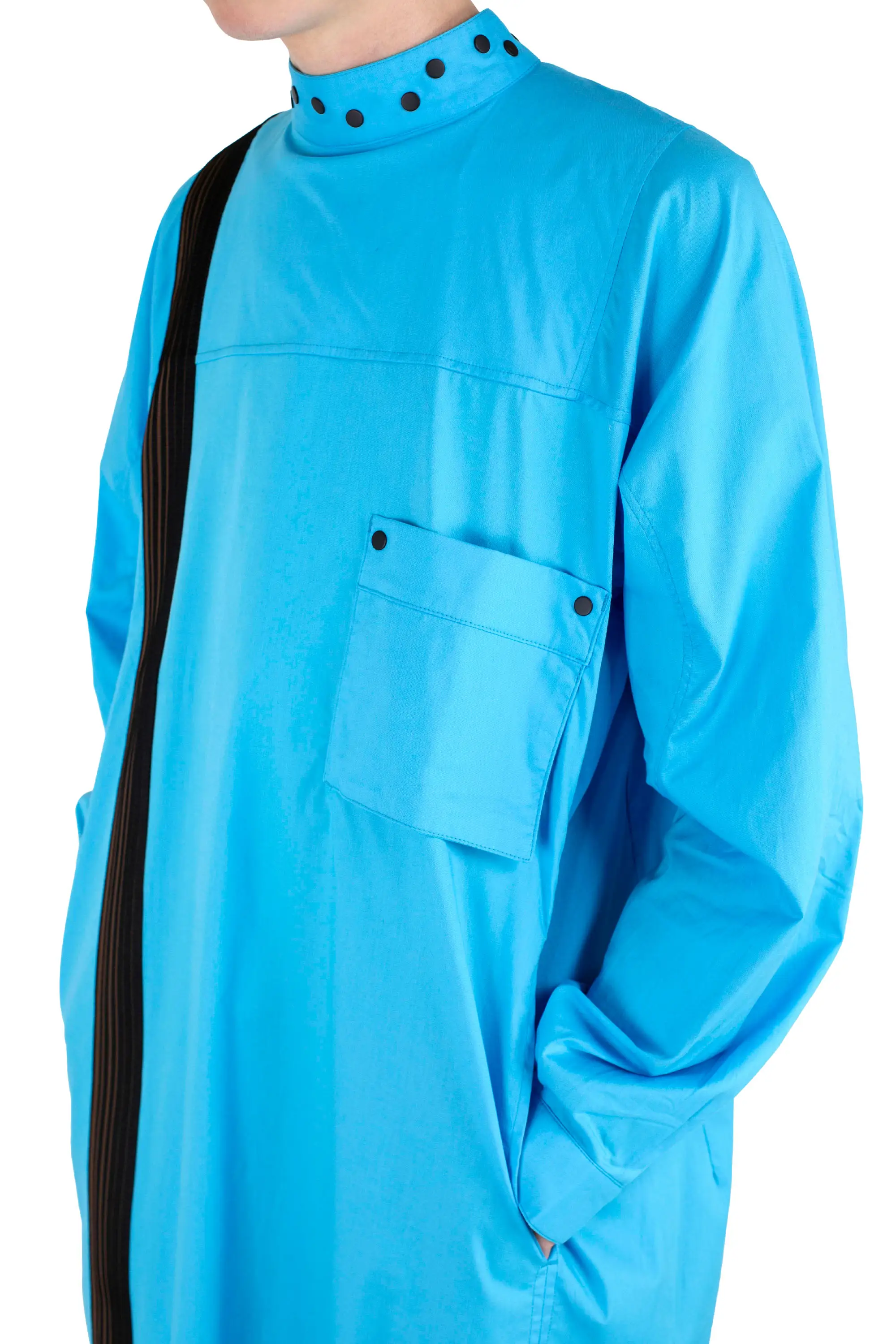 KIKO KOSTADINOV INEX SNAP LONG SHIRT - BLUE LUCENT