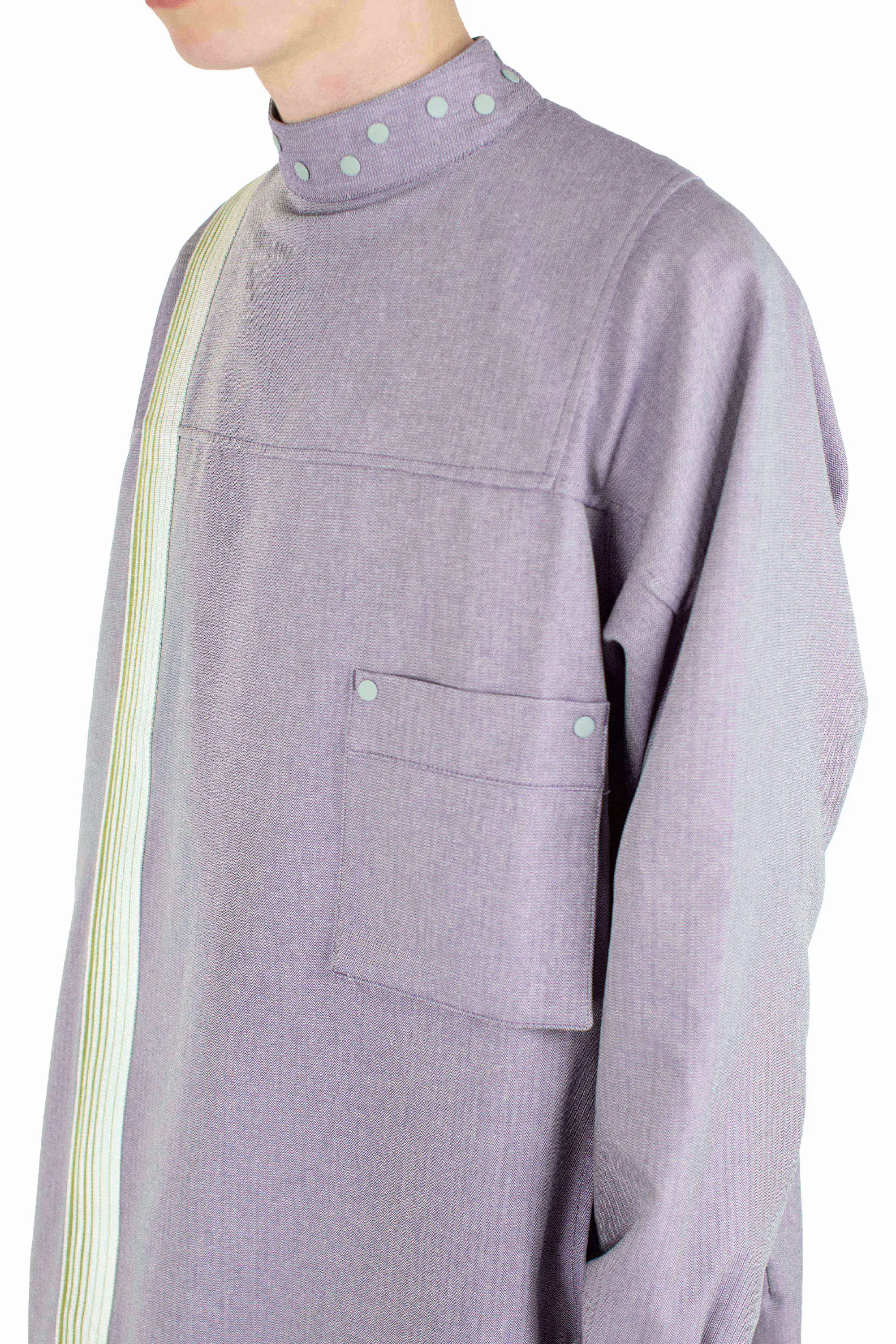 KIKO KOSTADINOV INEX SNAP LONG SHIRT - VIOLET