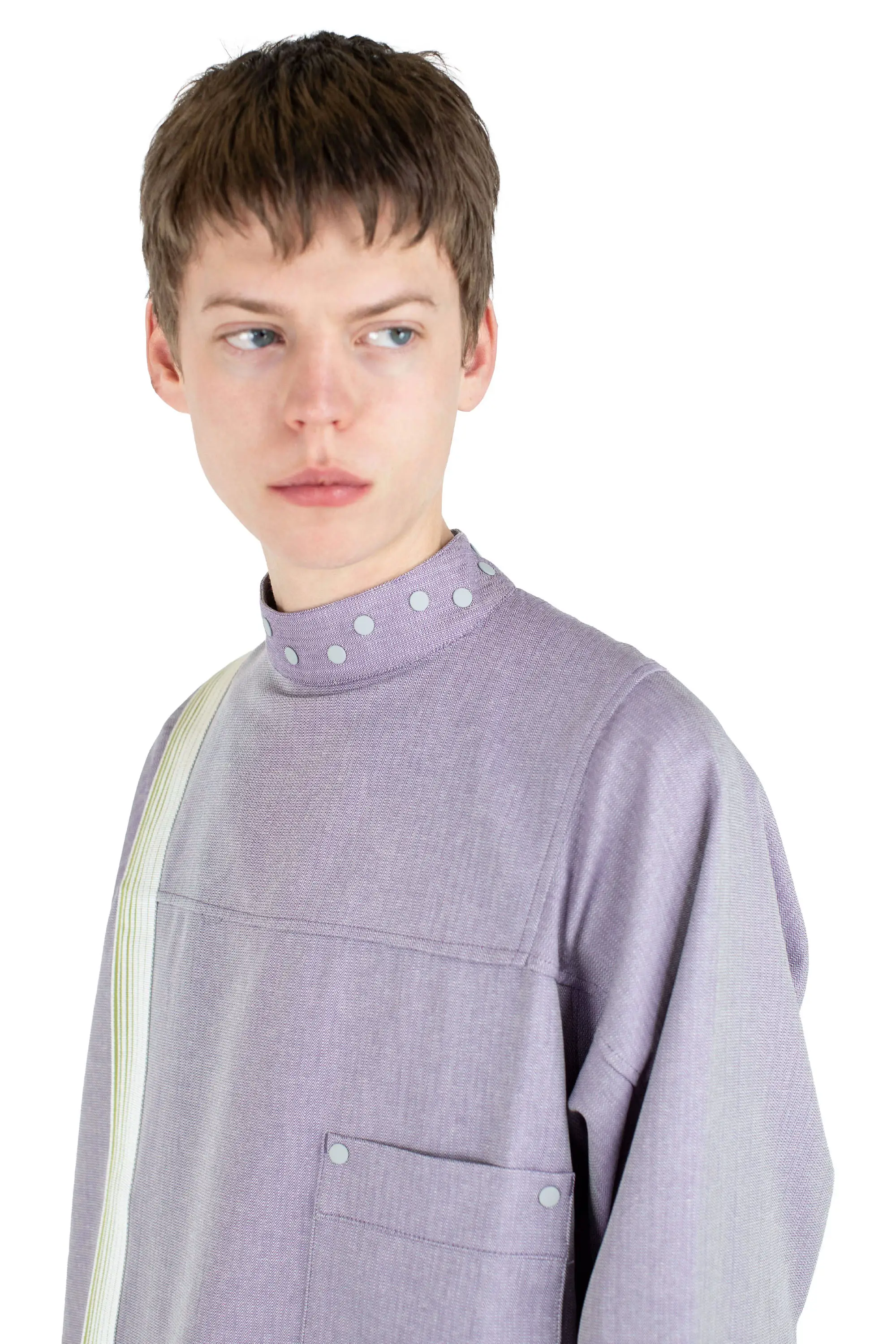 KIKO KOSTADINOV INEX SNAP LONG SHIRT - VIOLET