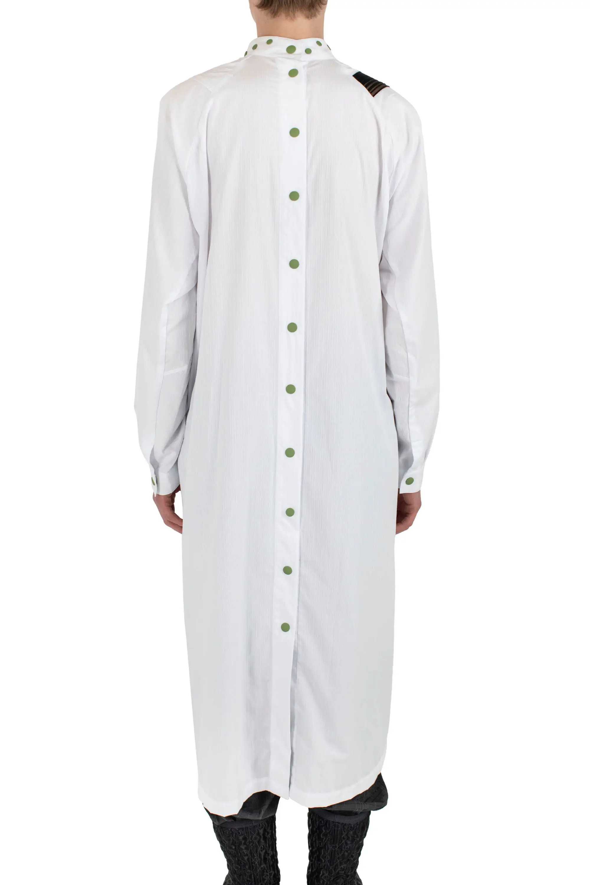 KIKO KOSTADINOV INEX SNAP LONG SHIRT - WHITE STRIPES