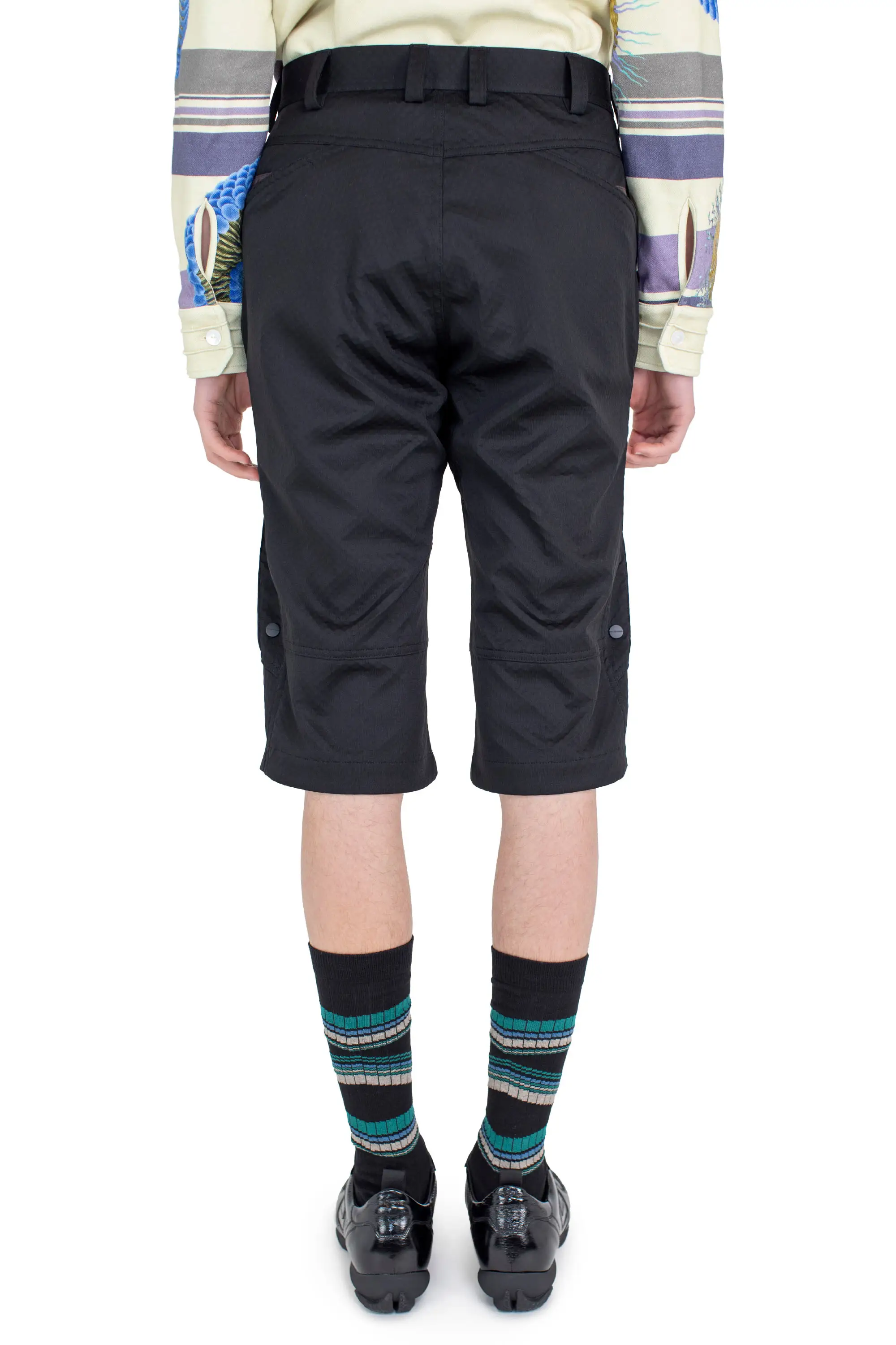 KIKO KOSTADINOV INEX SNAP SHORTS - COAL BLACK / CALLISTO BROWN