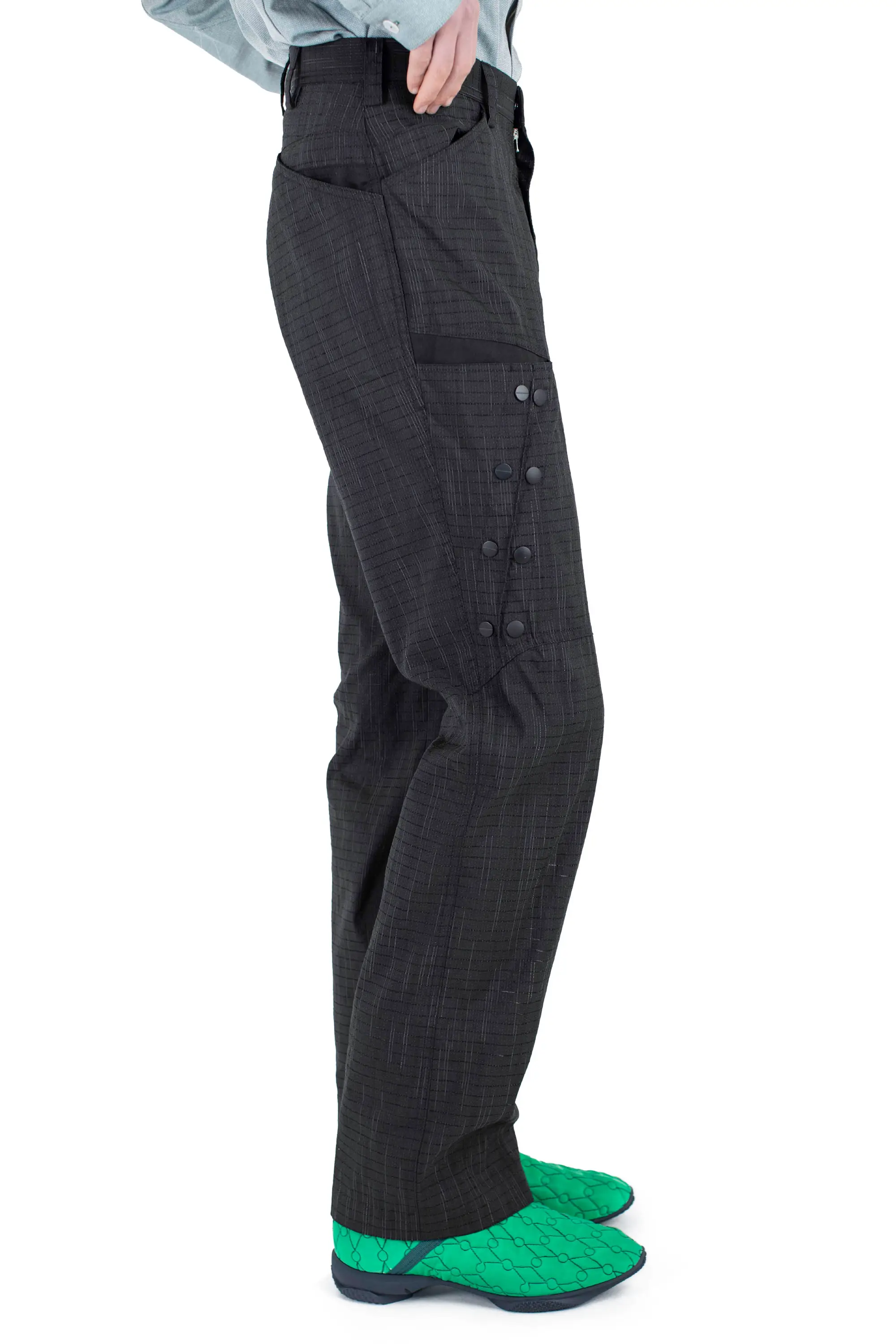KIKO KOSTADINOV INEX SNAP TROUSER - BLACK OBSIDIAN / BLACK SABLE