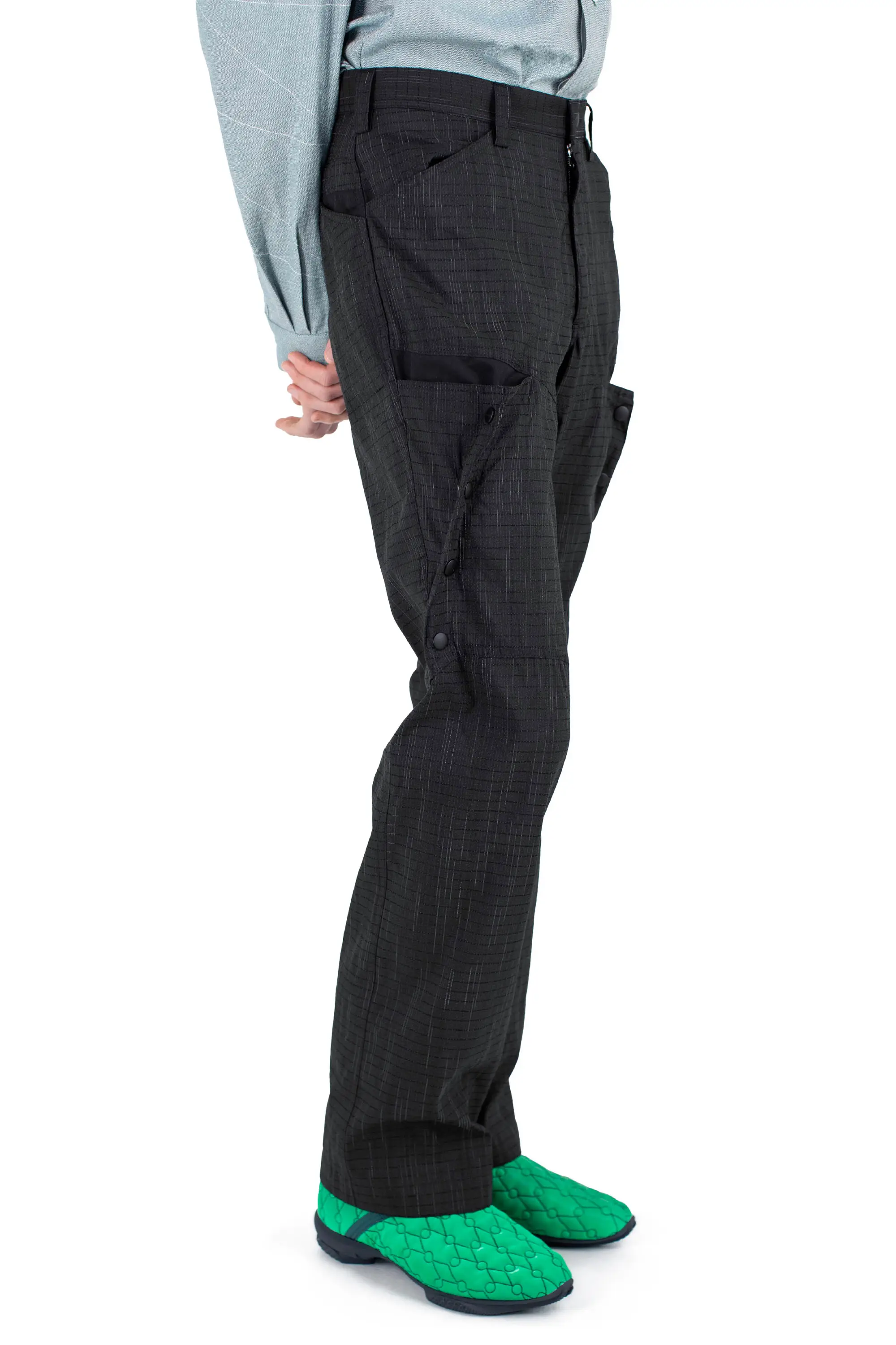 KIKO KOSTADINOV INEX SNAP TROUSER - BLACK OBSIDIAN / BLACK SABLE