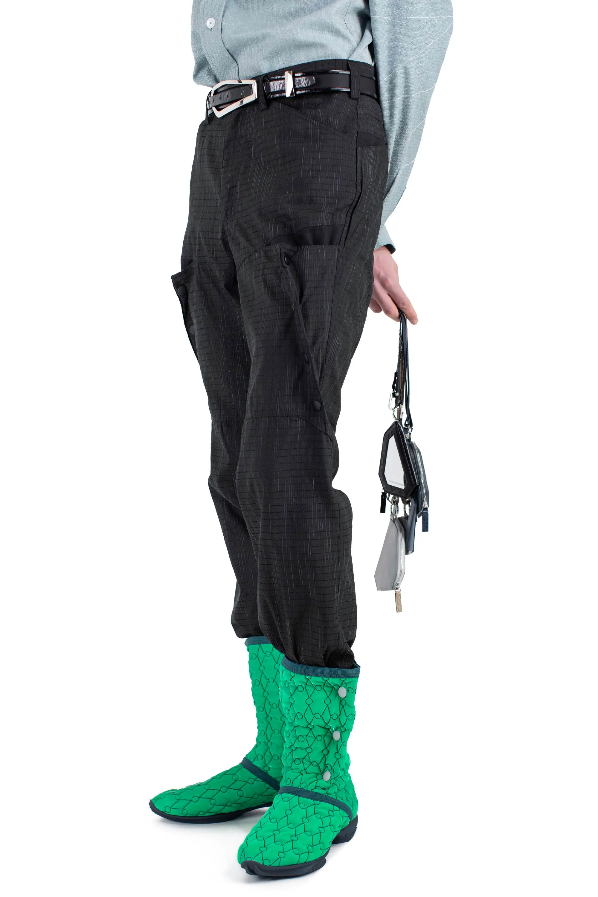 KIKO KOSTADINOV INEX SNAP TROUSER - BLACK OBSIDIAN / BLACK SABLE