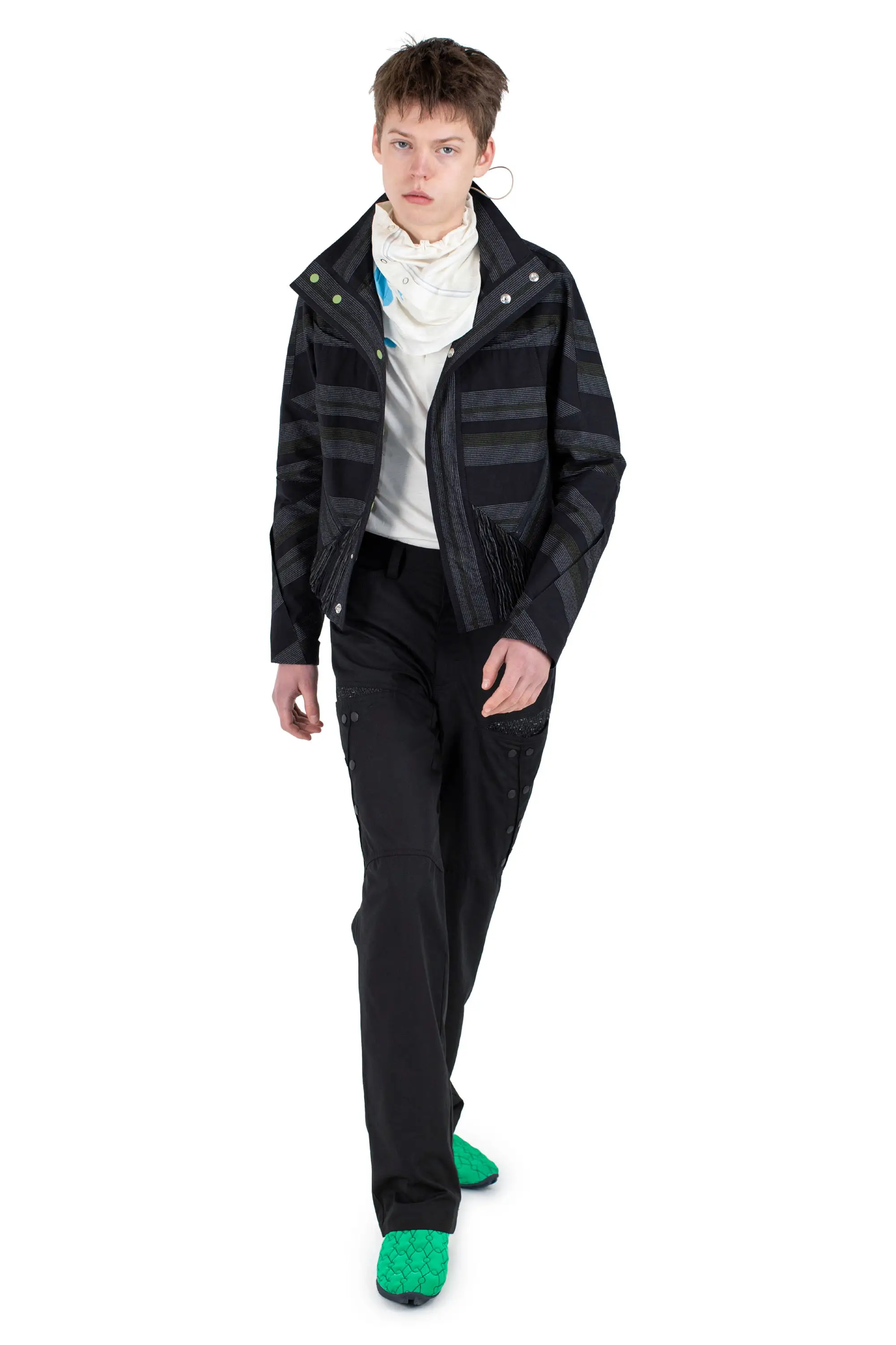 KIKO KOSTADINOV INEX SNAP TROUSER - BLACK SABLE / ASH BLACK