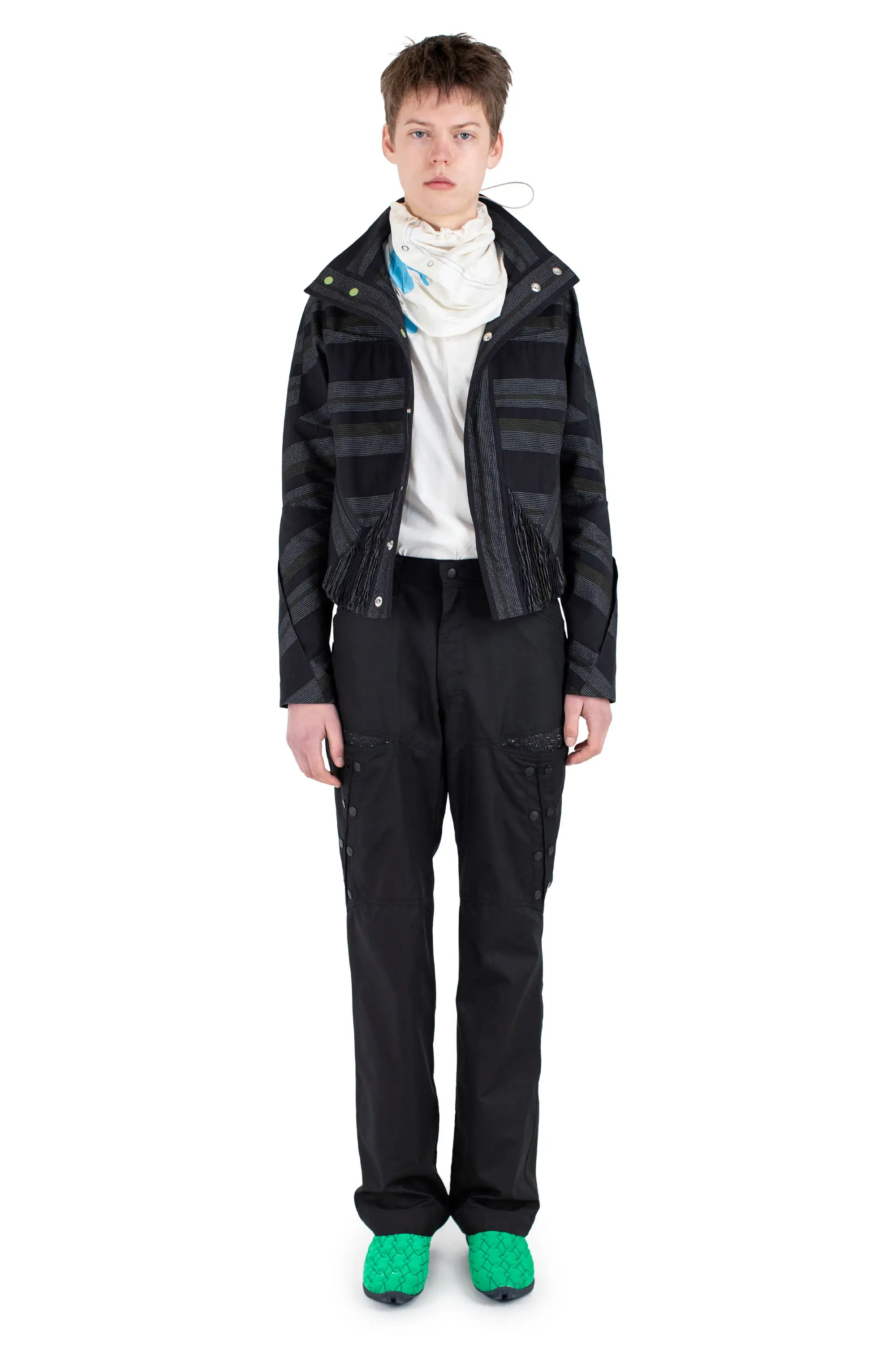 KIKO KOSTADINOV INEX SNAP TROUSER - BLACK SABLE / ASH BLACK