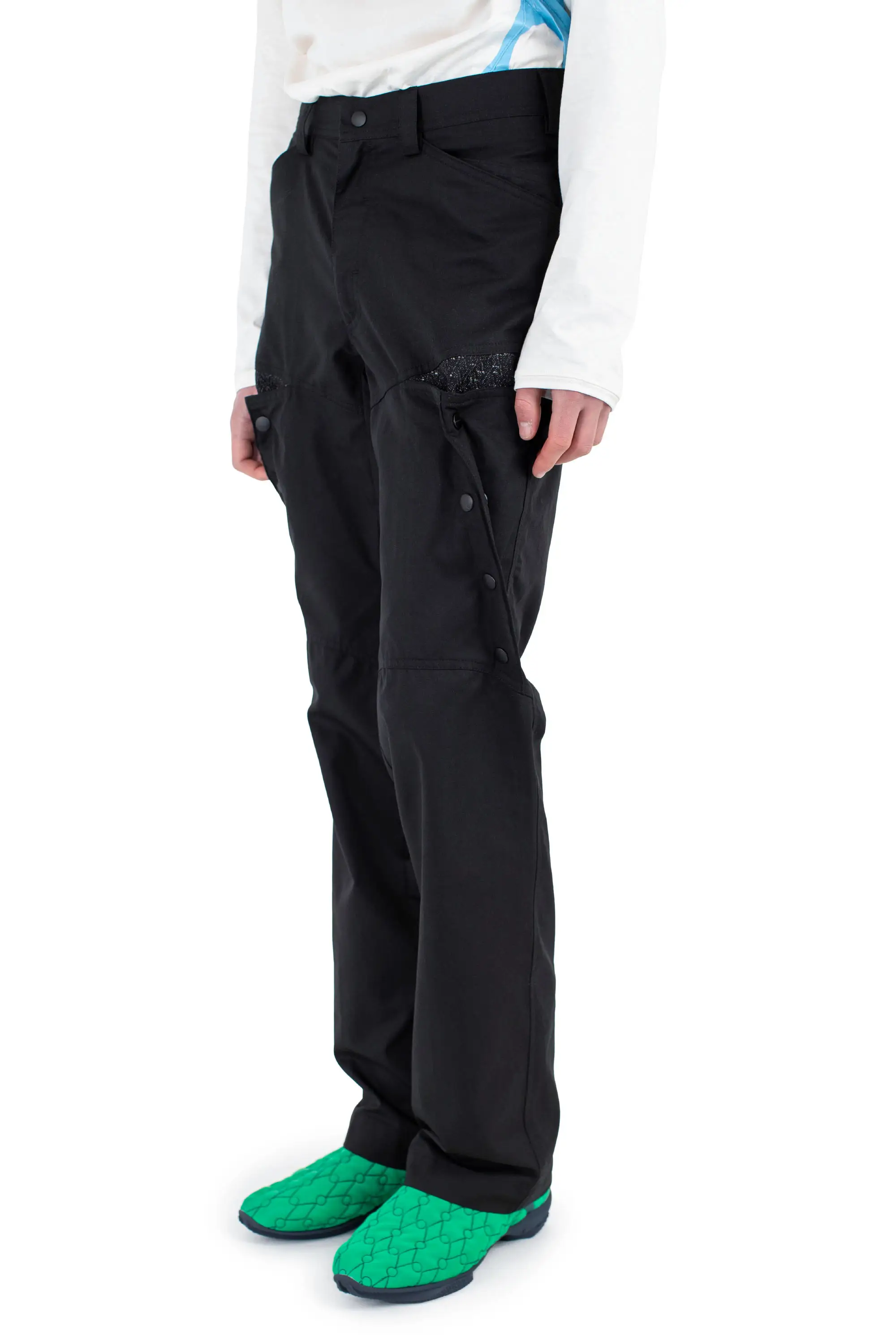 KIKO KOSTADINOV INEX SNAP TROUSER - BLACK SABLE / ASH BLACK