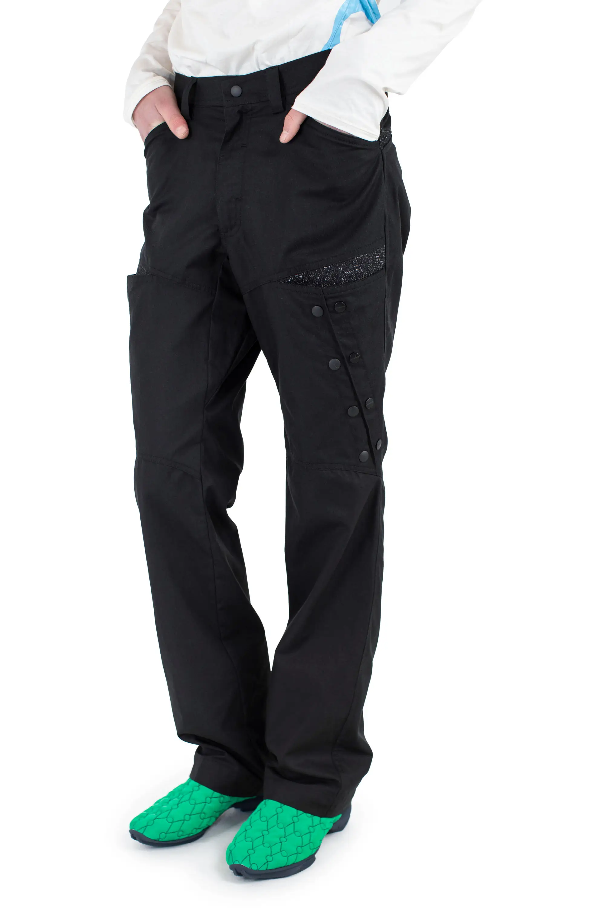 KIKO KOSTADINOV INEX SNAP TROUSER - BLACK SABLE / ASH BLACK