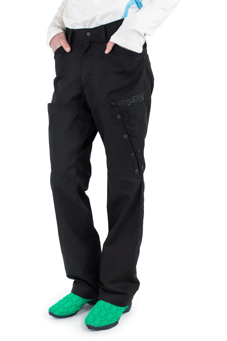 KIKO KOSTADINOV INEX SNAP TROUSER - BLACK SABLE / ASH BLACK