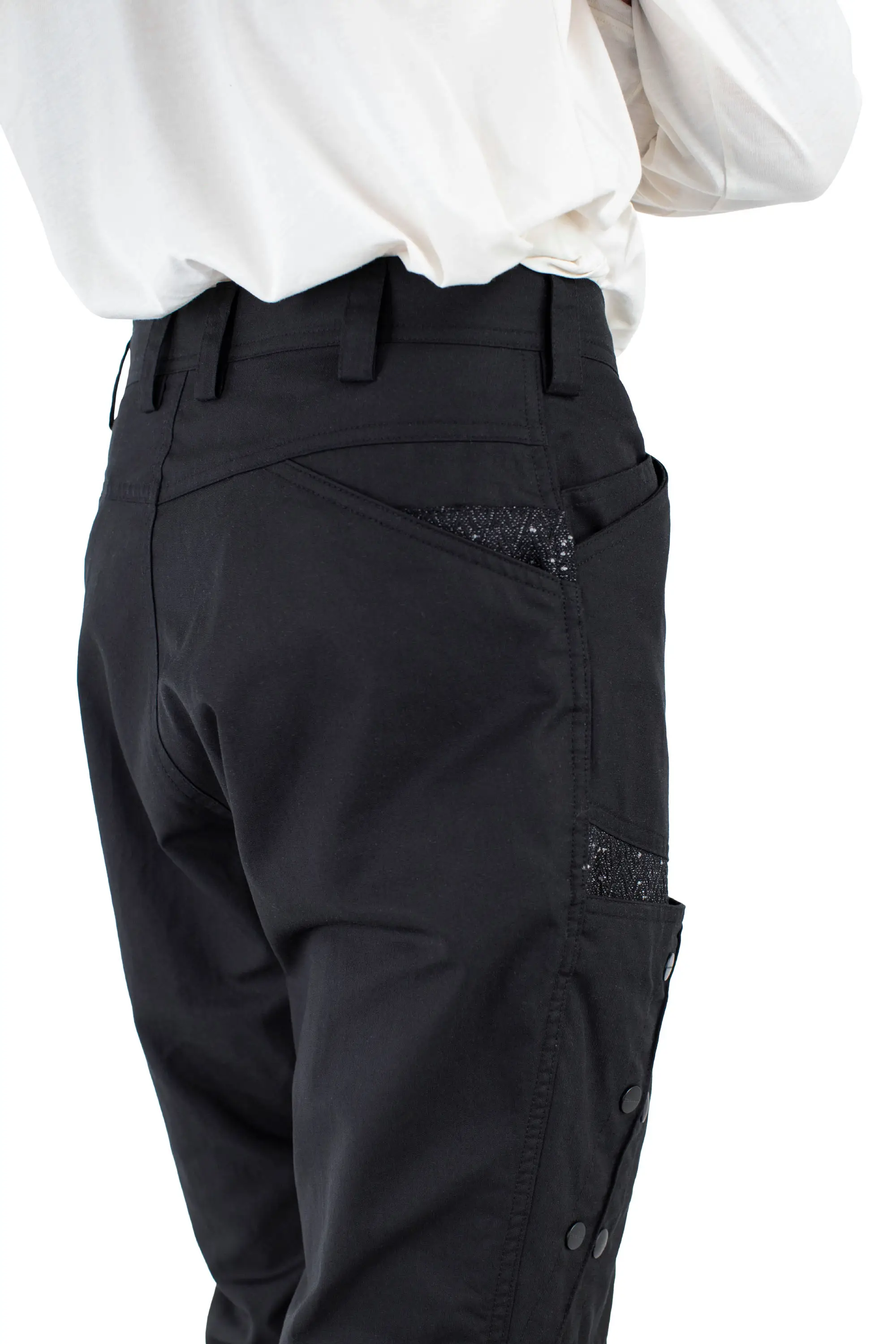 KIKO KOSTADINOV INEX SNAP TROUSER - BLACK SABLE / ASH BLACK
