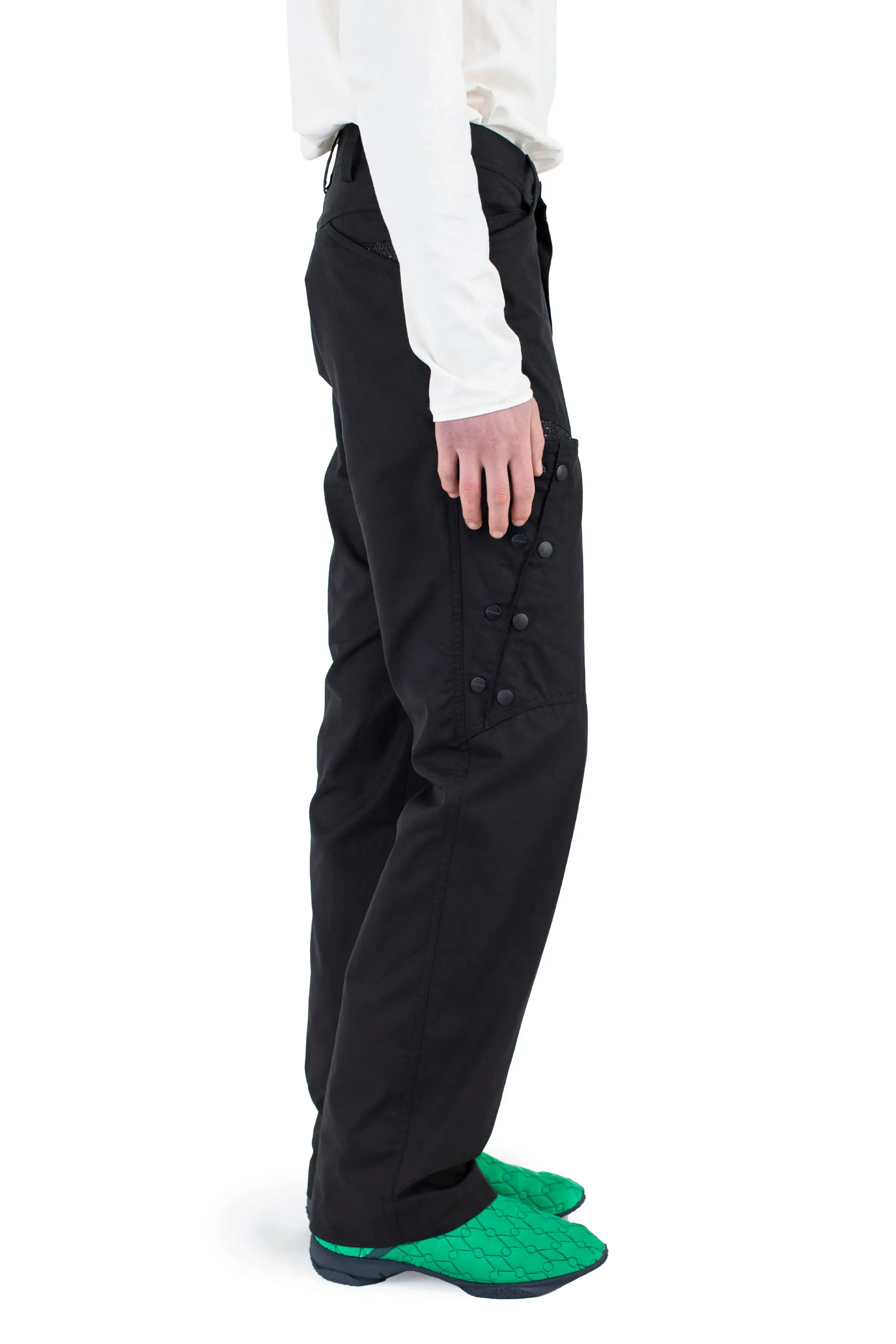 KIKO KOSTADINOV INEX SNAP TROUSER - BLACK SABLE / ASH BLACK