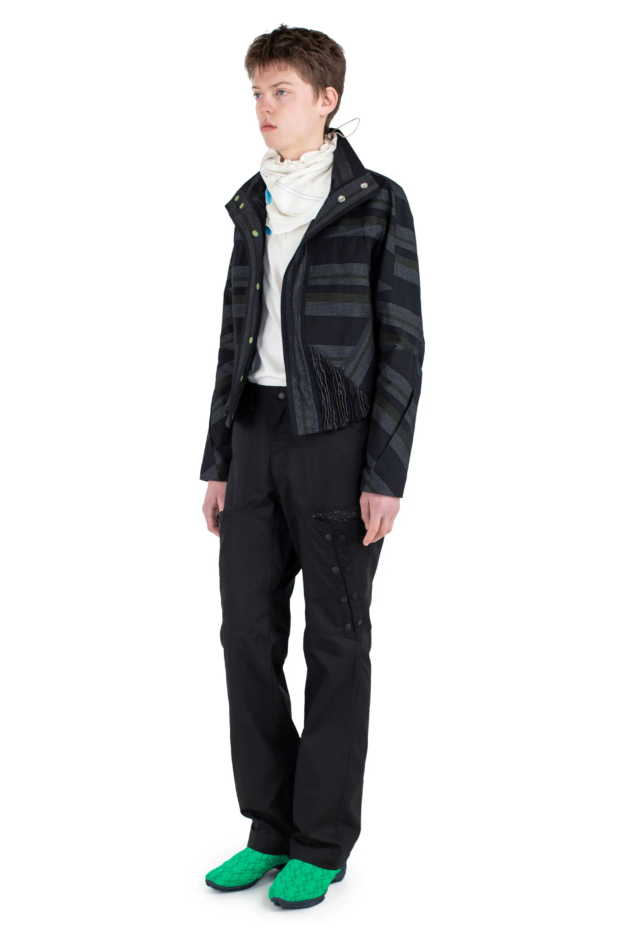 KIKO KOSTADINOV INEX SNAP TROUSER - BLACK SABLE / ASH BLACK