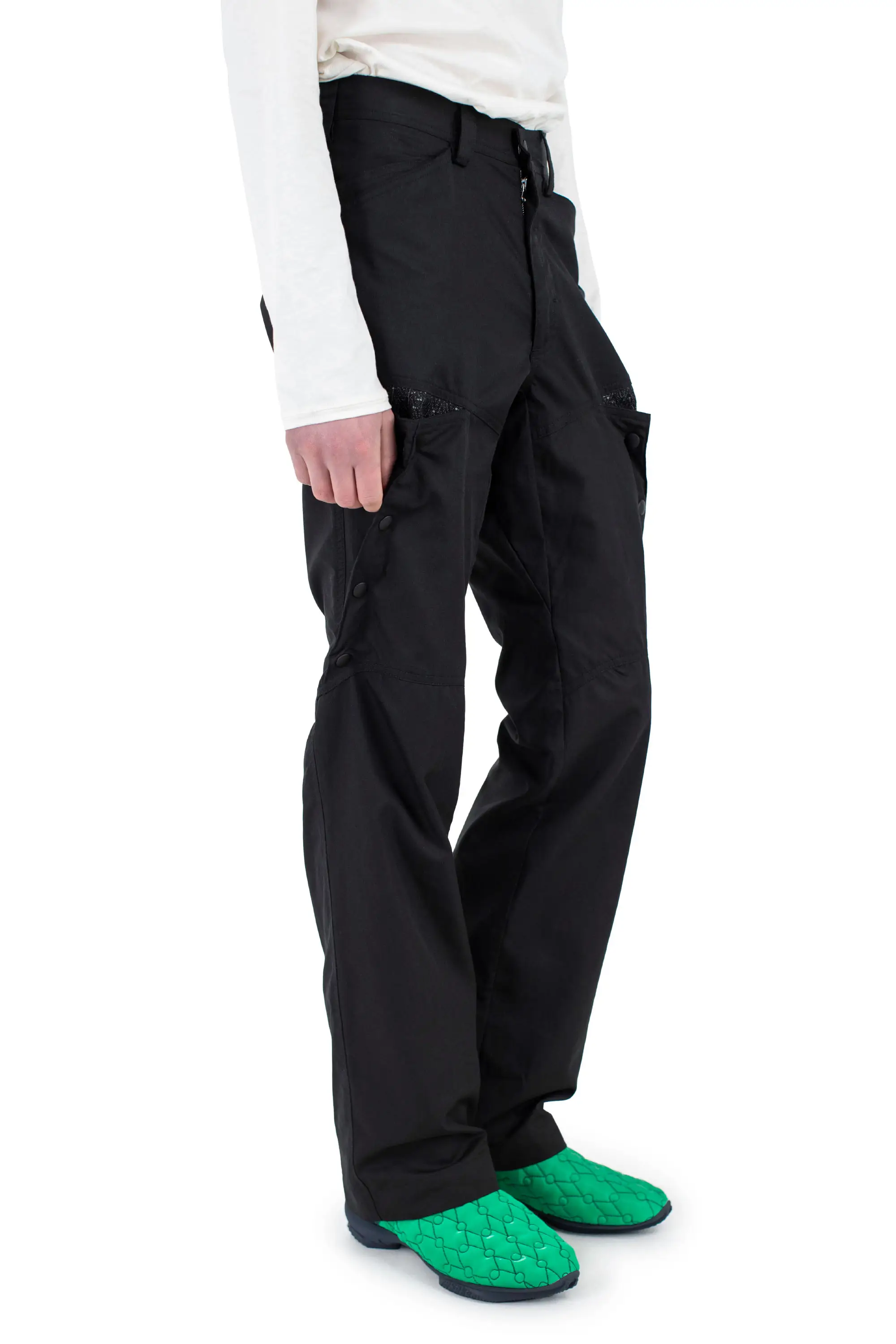 KIKO KOSTADINOV INEX SNAP TROUSER - BLACK SABLE / ASH BLACK