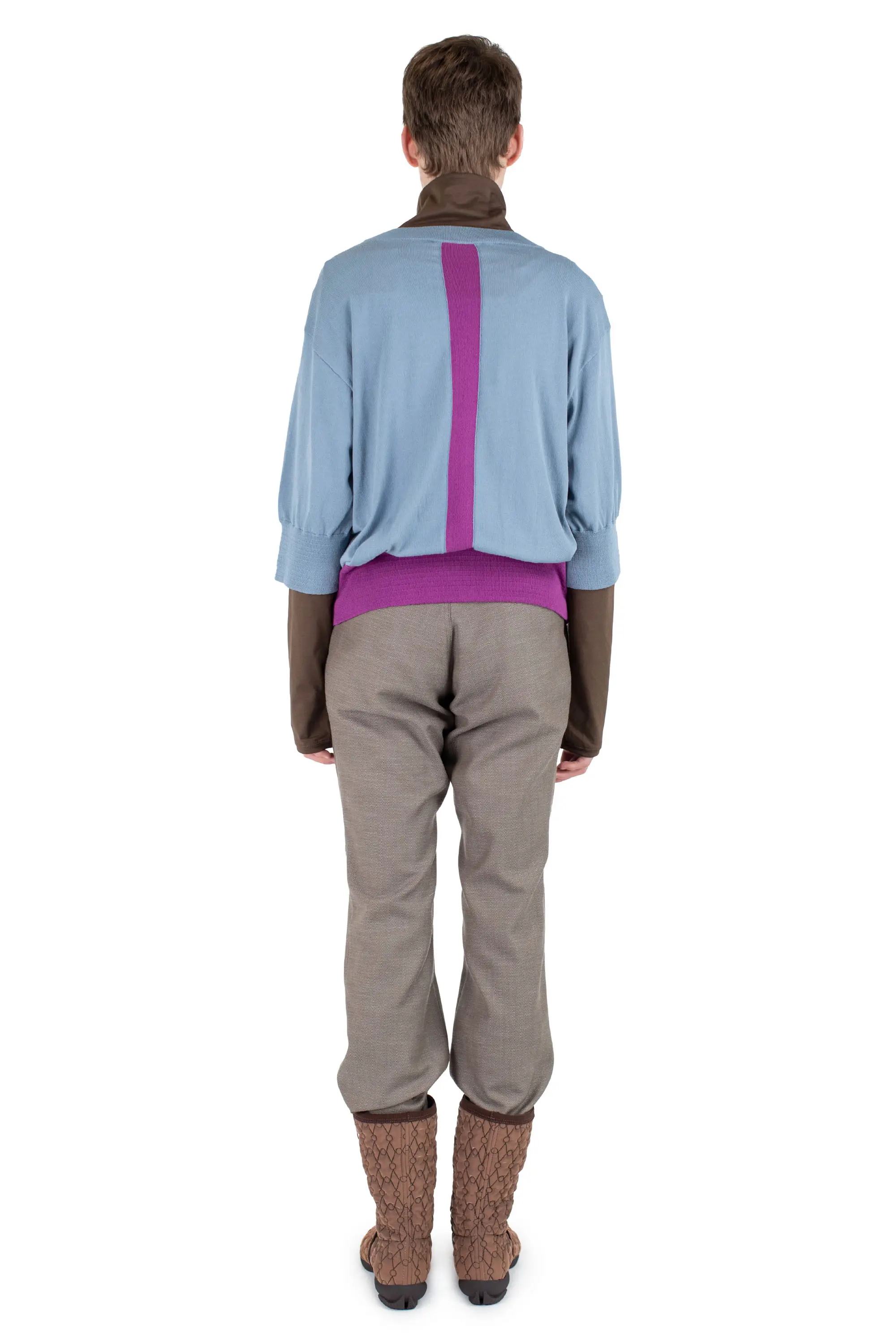 KIKO KOSTADINOV INEX SNAP TROUSER - BROWN OAK / JAVA BROWN