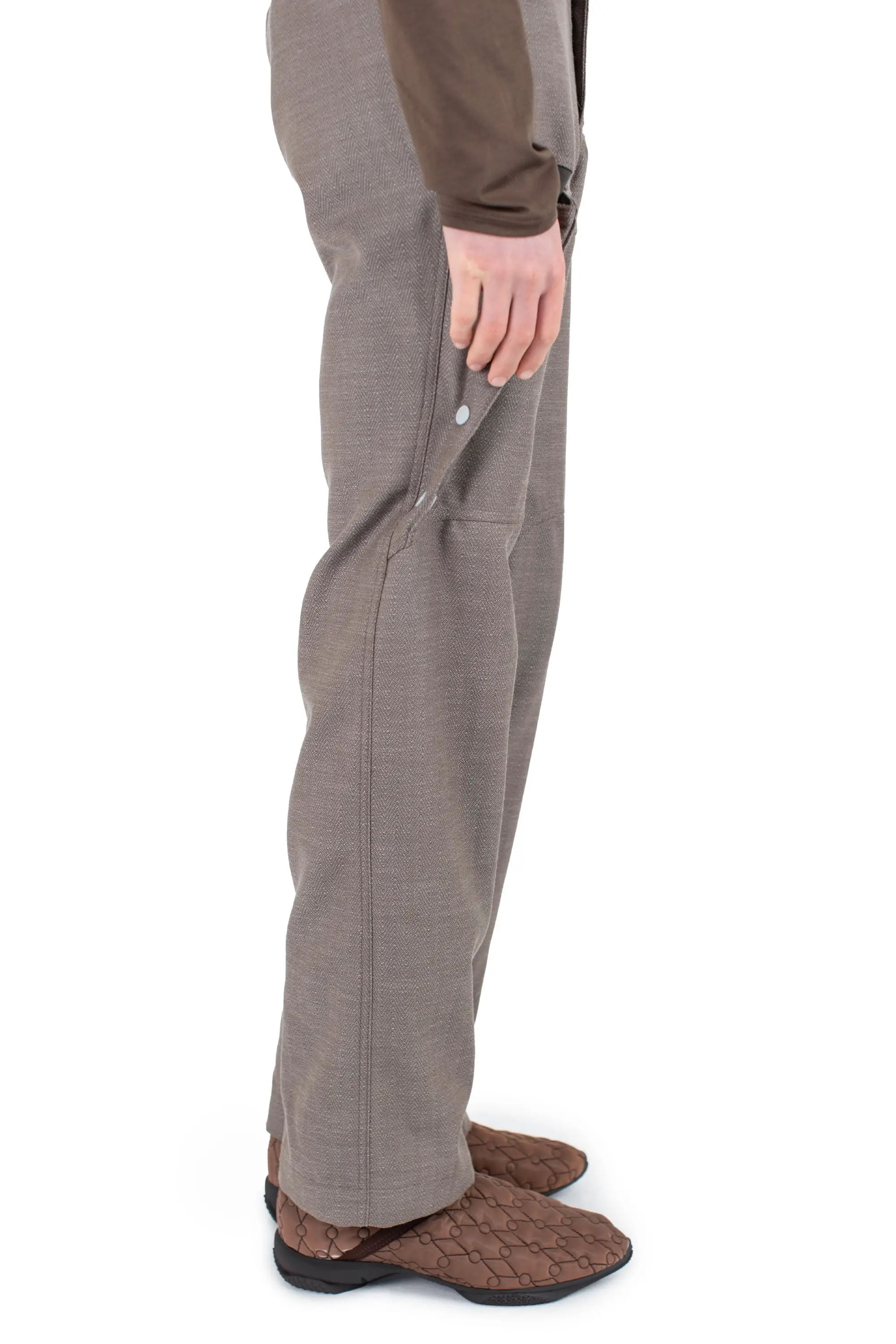KIKO KOSTADINOV INEX SNAP TROUSER - BROWN OAK / JAVA BROWN