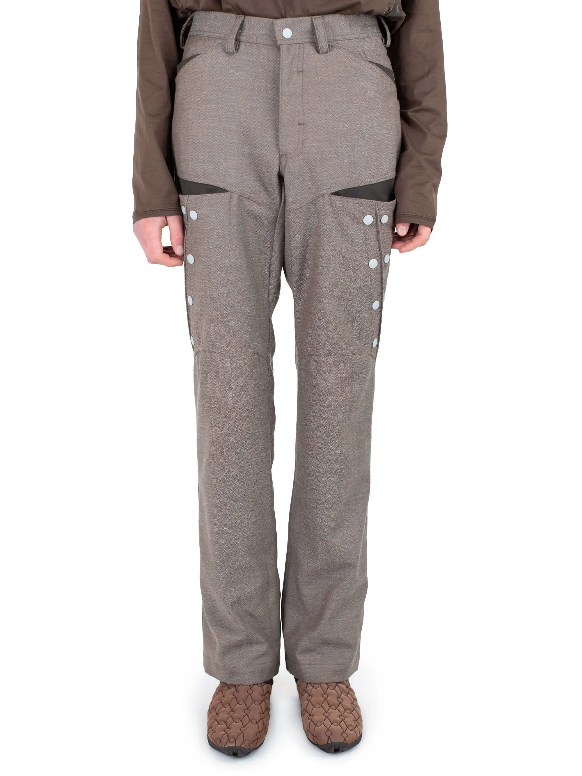 KIKO KOSTADINOV INEX SNAP TROUSER - BROWN OAK / JAVA BROWN