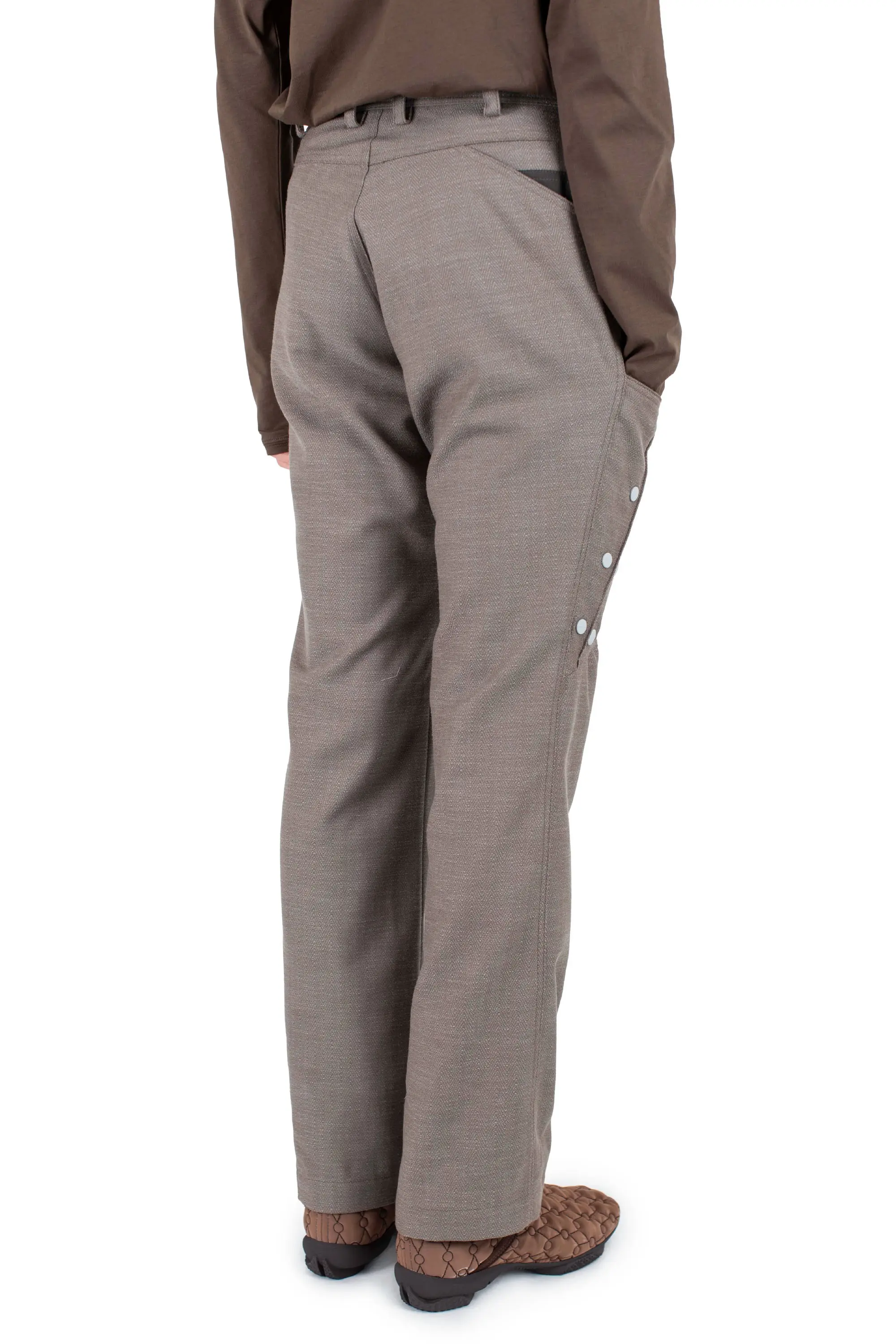 KIKO KOSTADINOV INEX SNAP TROUSER - BROWN OAK / JAVA BROWN