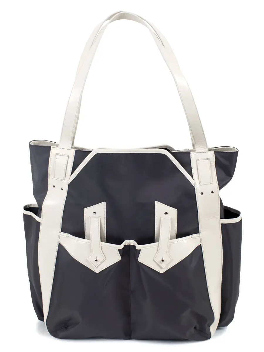 KIKO KOSTADINOV INEX TOTE BAG - DARK GREY / SAND
