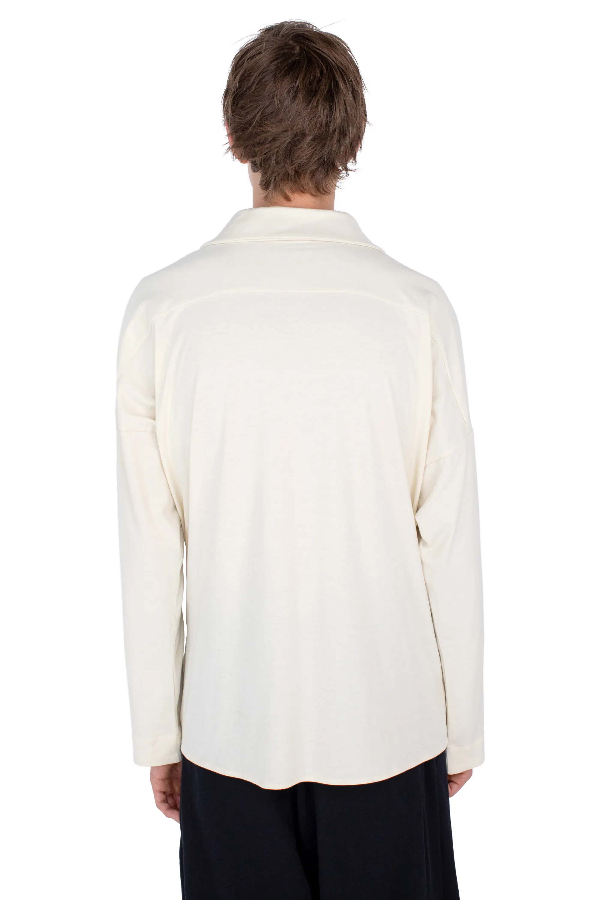 KIKO KOSTADINOV ISKAR DRAPED SHIRT - IVORY