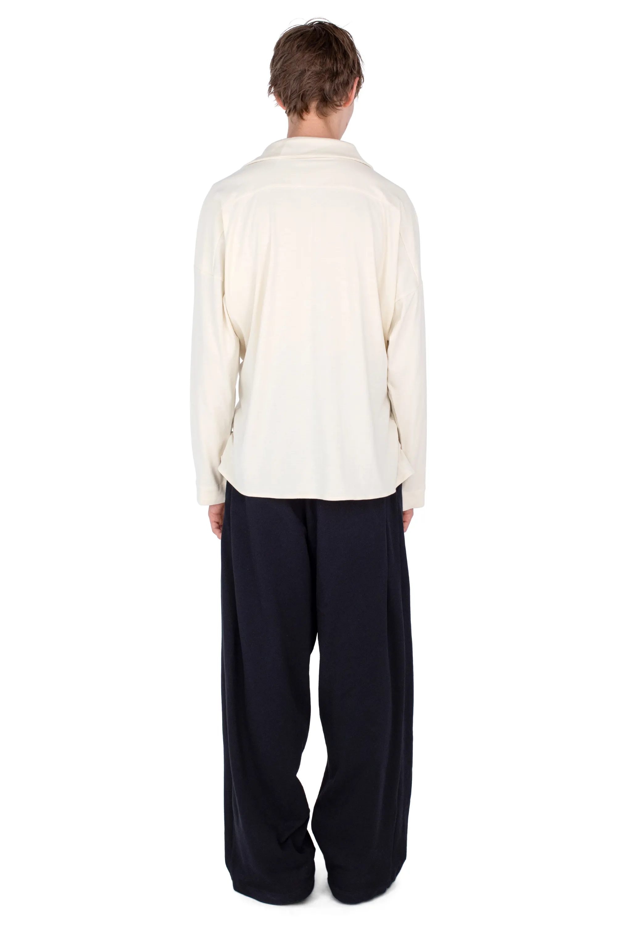 KIKO KOSTADINOV ISKAR DRAPED SHIRT - IVORY