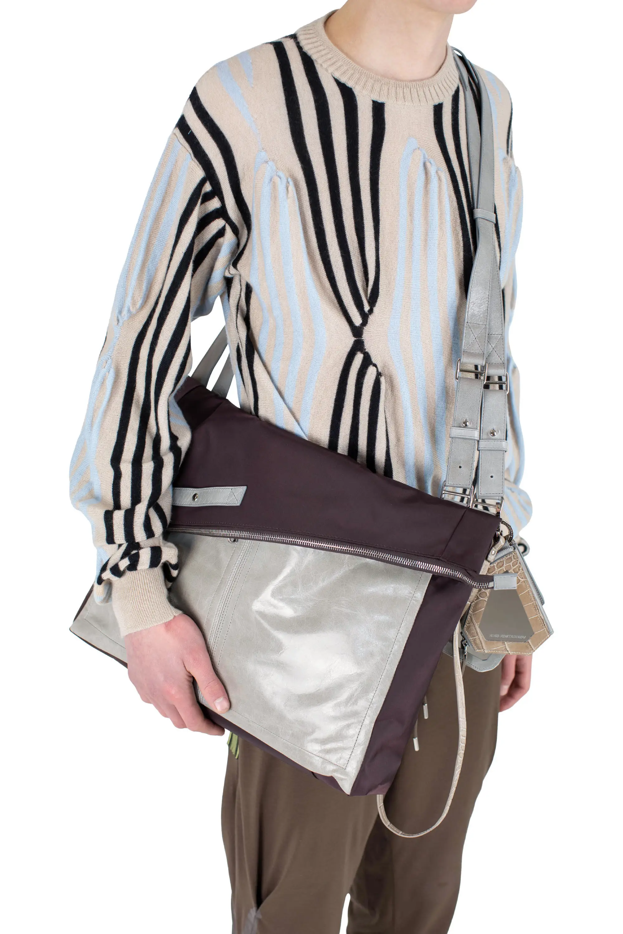 KIKO KOSTADINOV JAROCKA SHOULDER BAG - BROWN / CEMENT