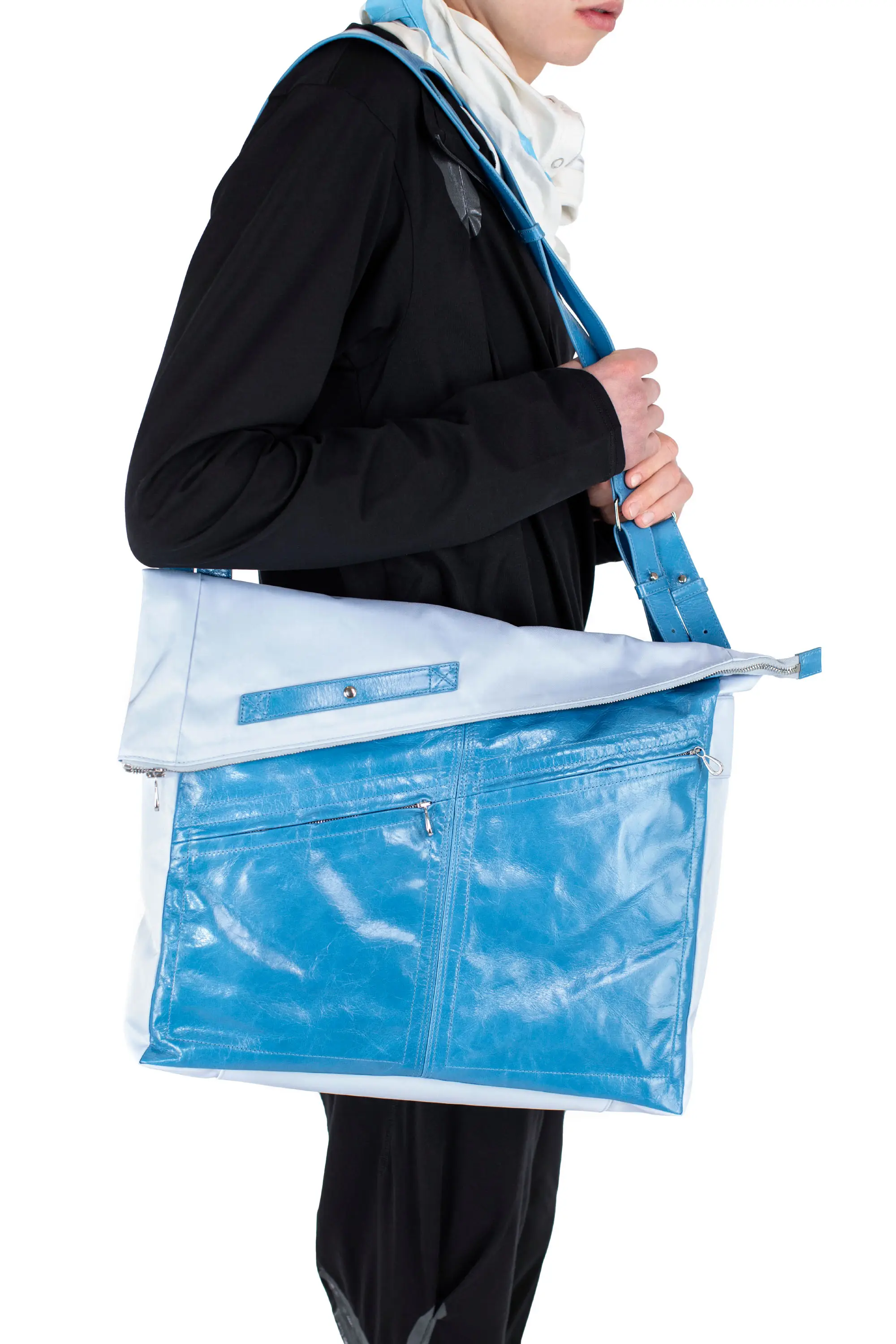 KIKO KOSTADINOV JAROCKA SHOULDER BAG - LIGHT BLUE/ SEA BLUE