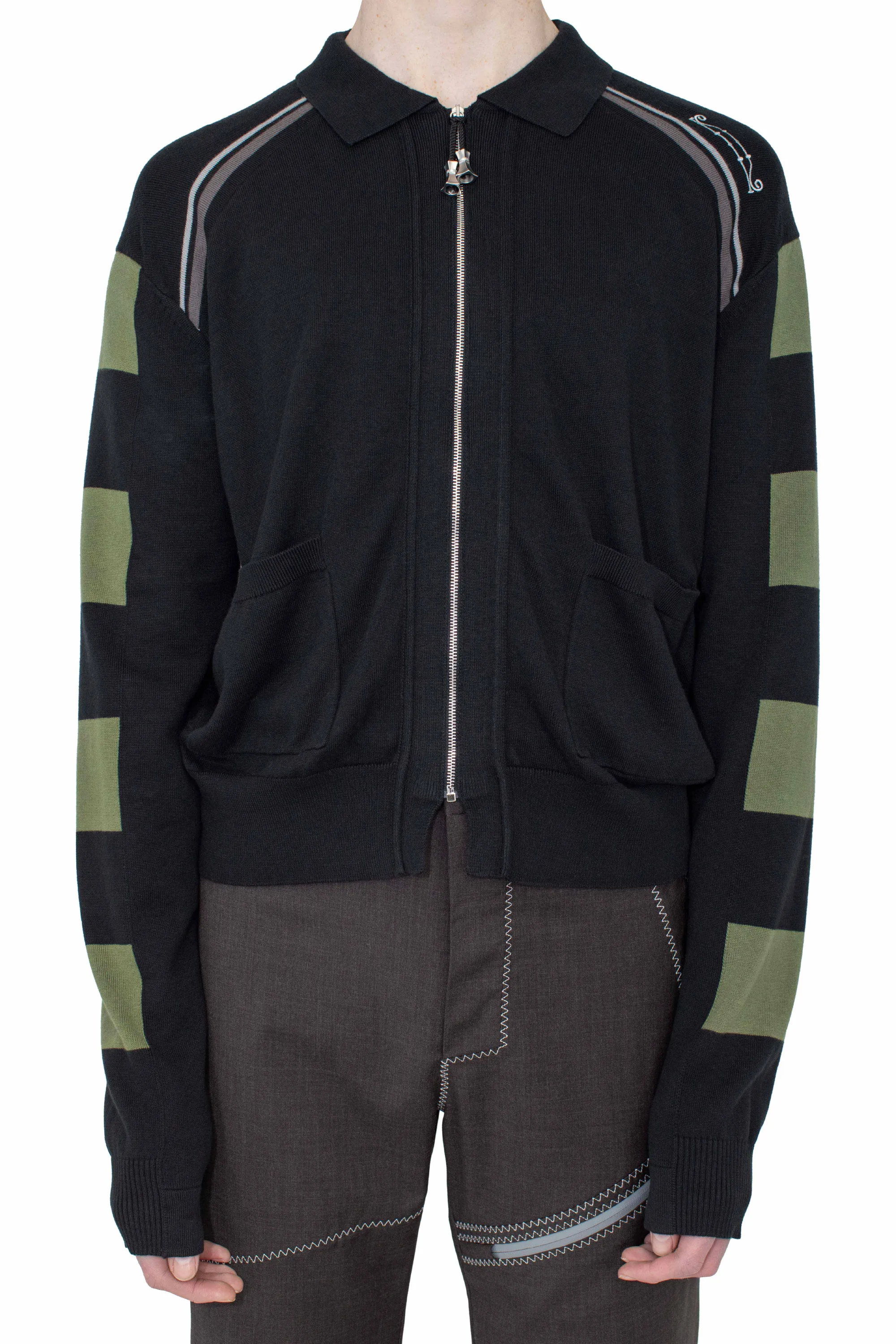 KEST CARDIGAN - BLACK & FERN – KIKO KOSTADINOV
