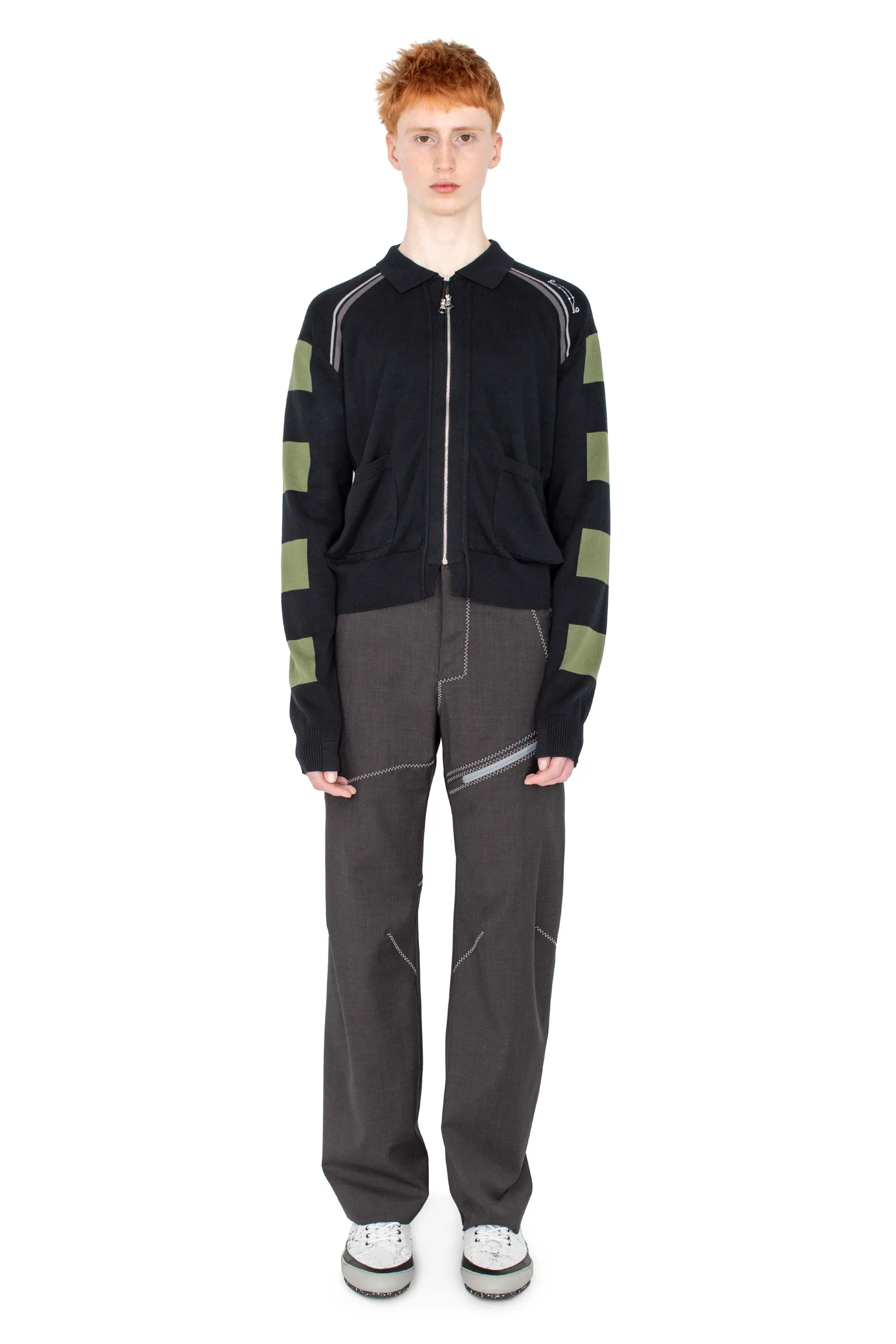 KIKO KOSTADINOV KEST CARDIGAN - BLACK & FERN