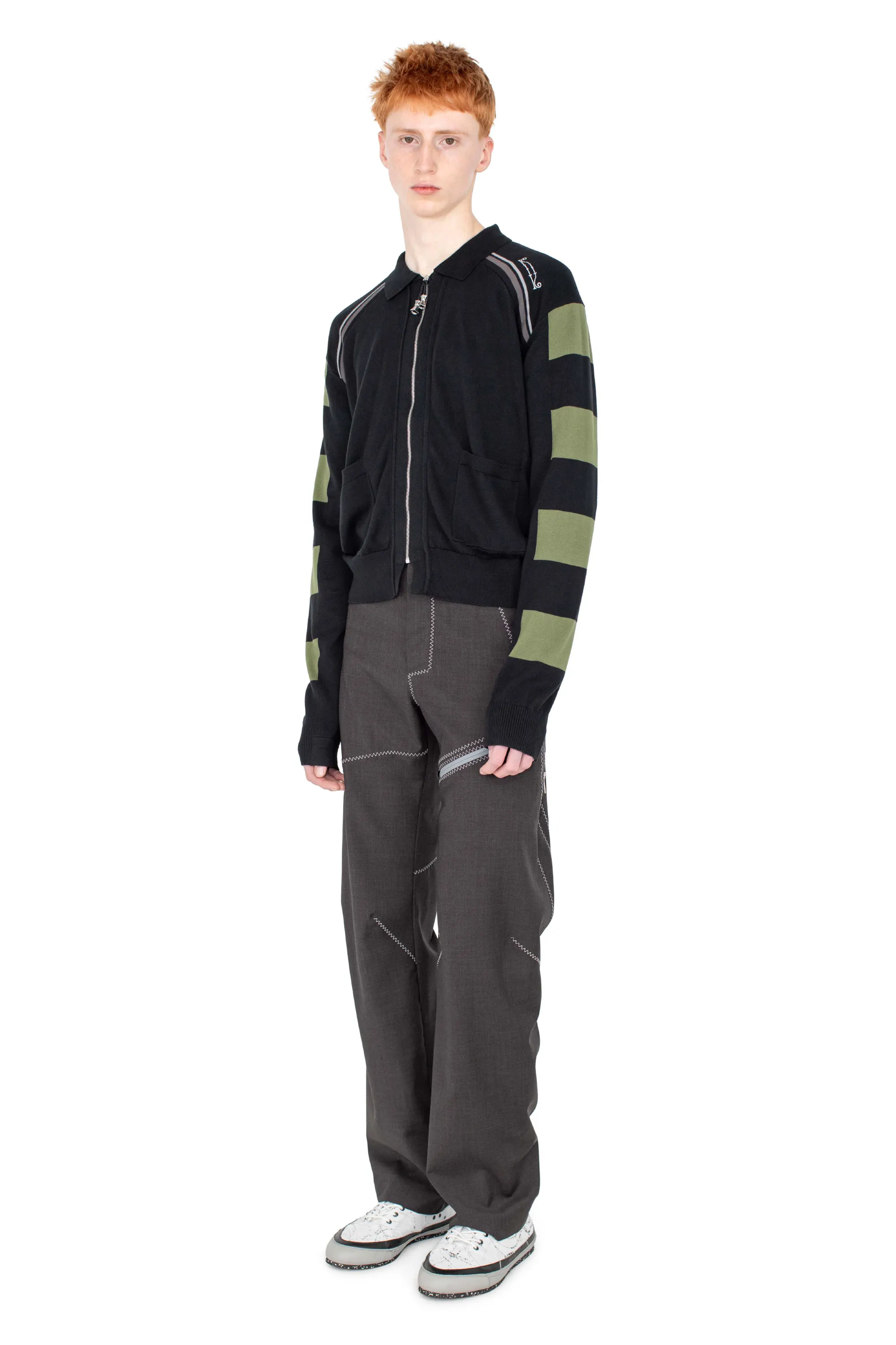 KIKO KOSTADINOV KEST CARDIGAN - BLACK & FERN