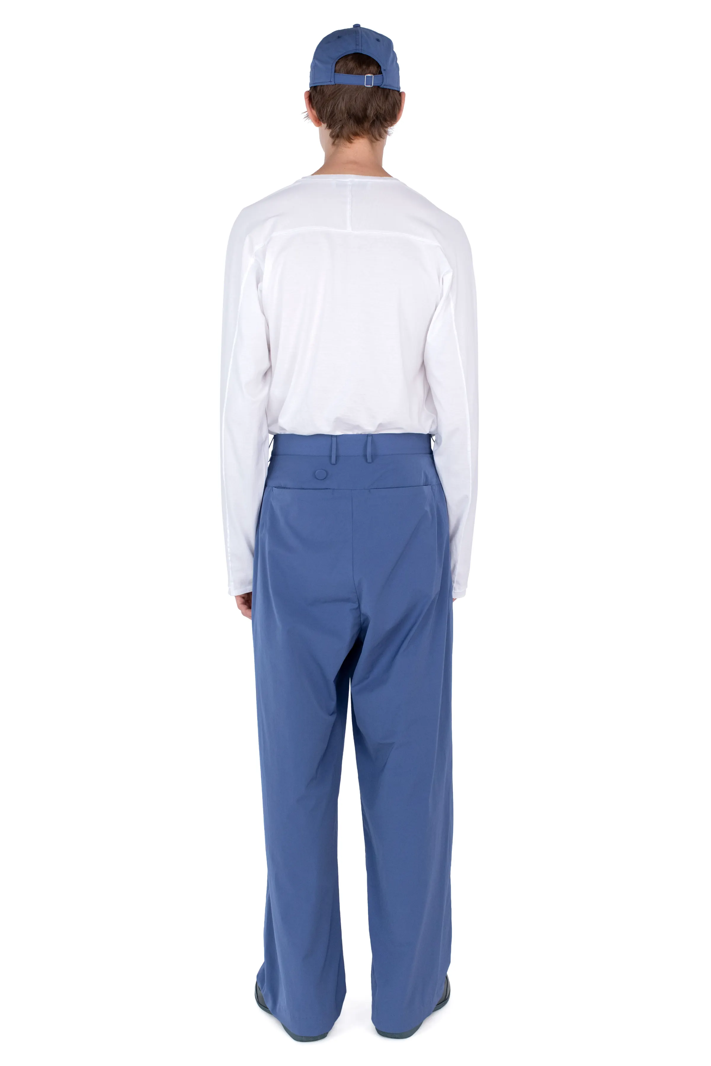 KIKO KOSTADINOV KIPPEL WRAP TROUSERS - ABYSS BLUE