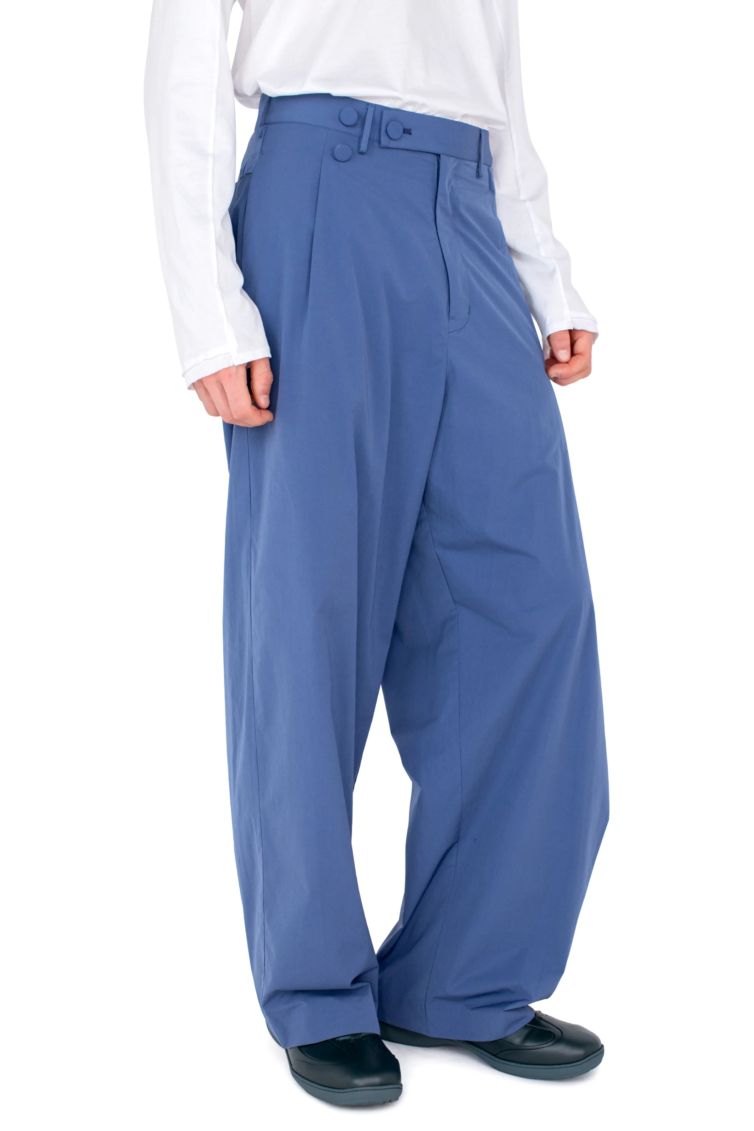 KIKO KOSTADINOV KIPPEL WRAP TROUSERS - ABYSS BLUE