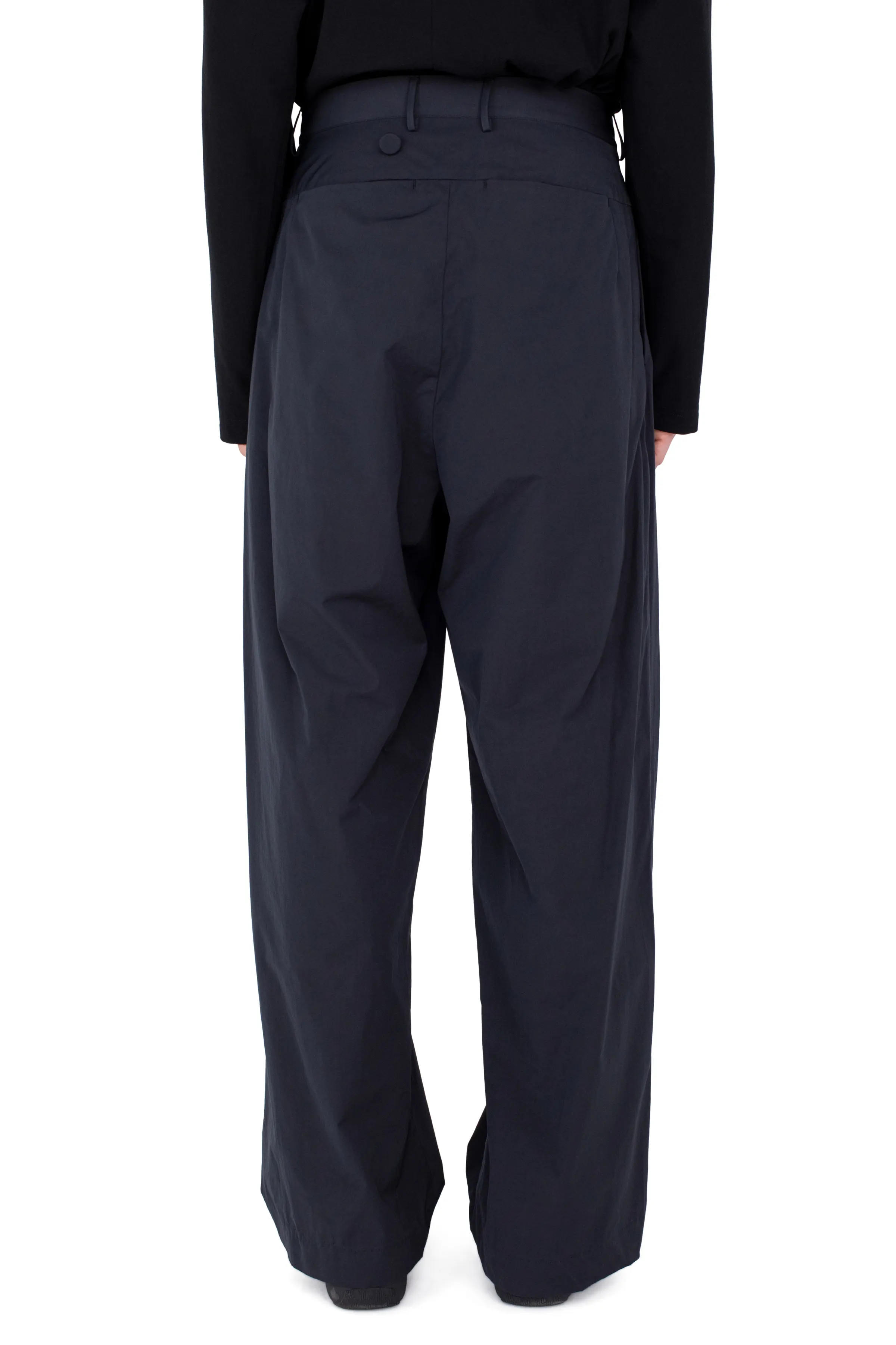 KIKO KOSTADINOV KIPPEL WRAP TROUSERS - PITCH BLACK