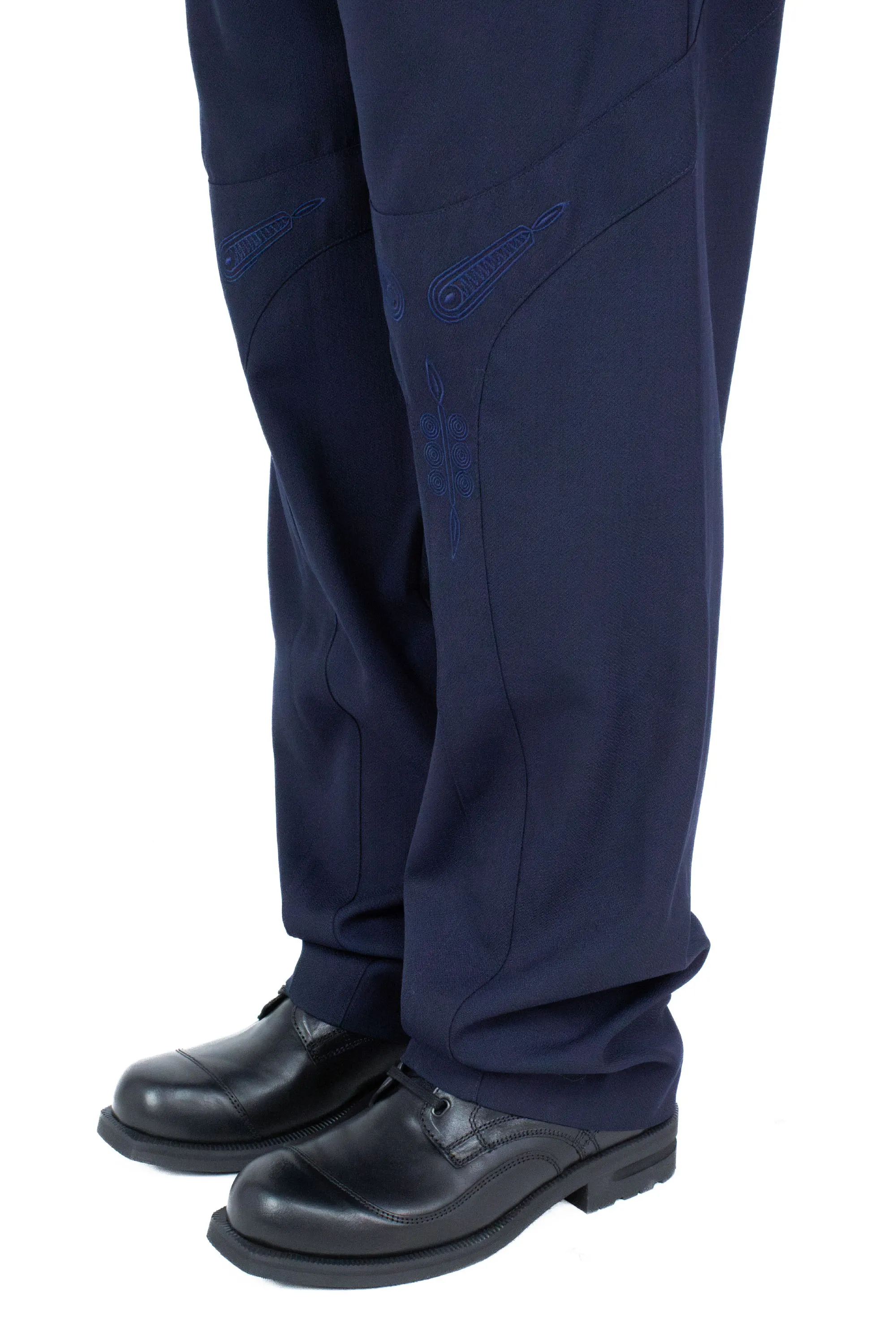 KLEES EMBROIDERED TROUSER - ORION BLUE – KIKO KOSTADINOV