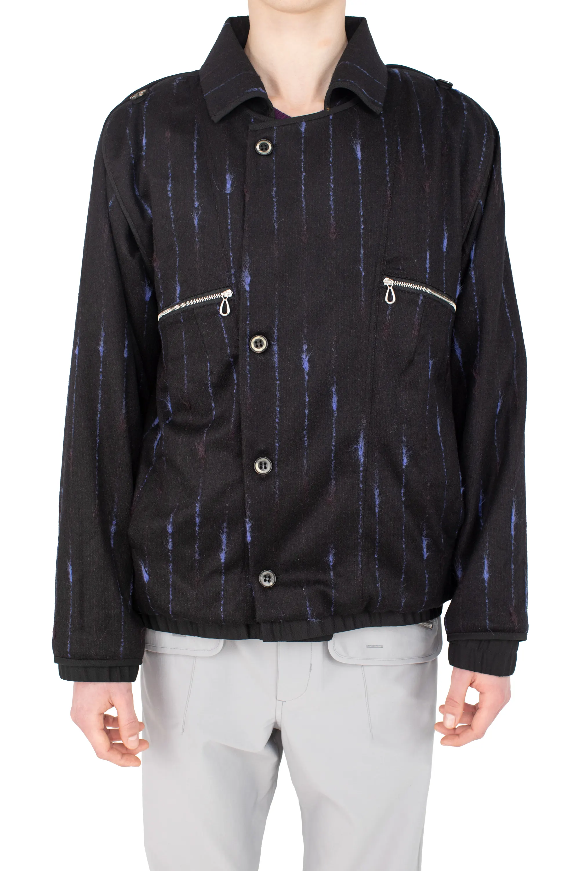 KIKO KOSTADINOV KOMLO JACKET - BLACK & ROYAL BLUE