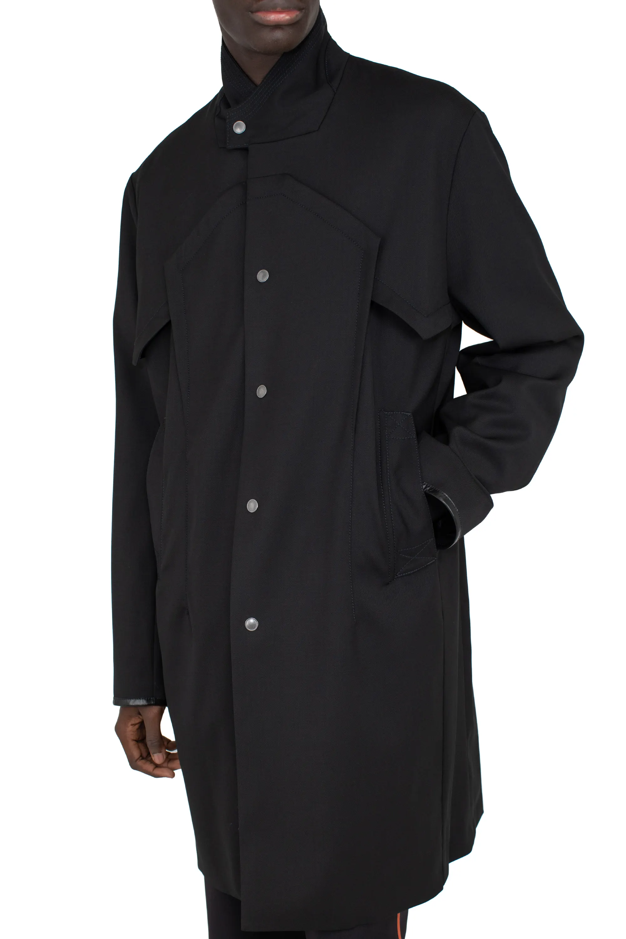 KIKO KOSTADINOV KRANER WOOL COAT - CROW BLACK
