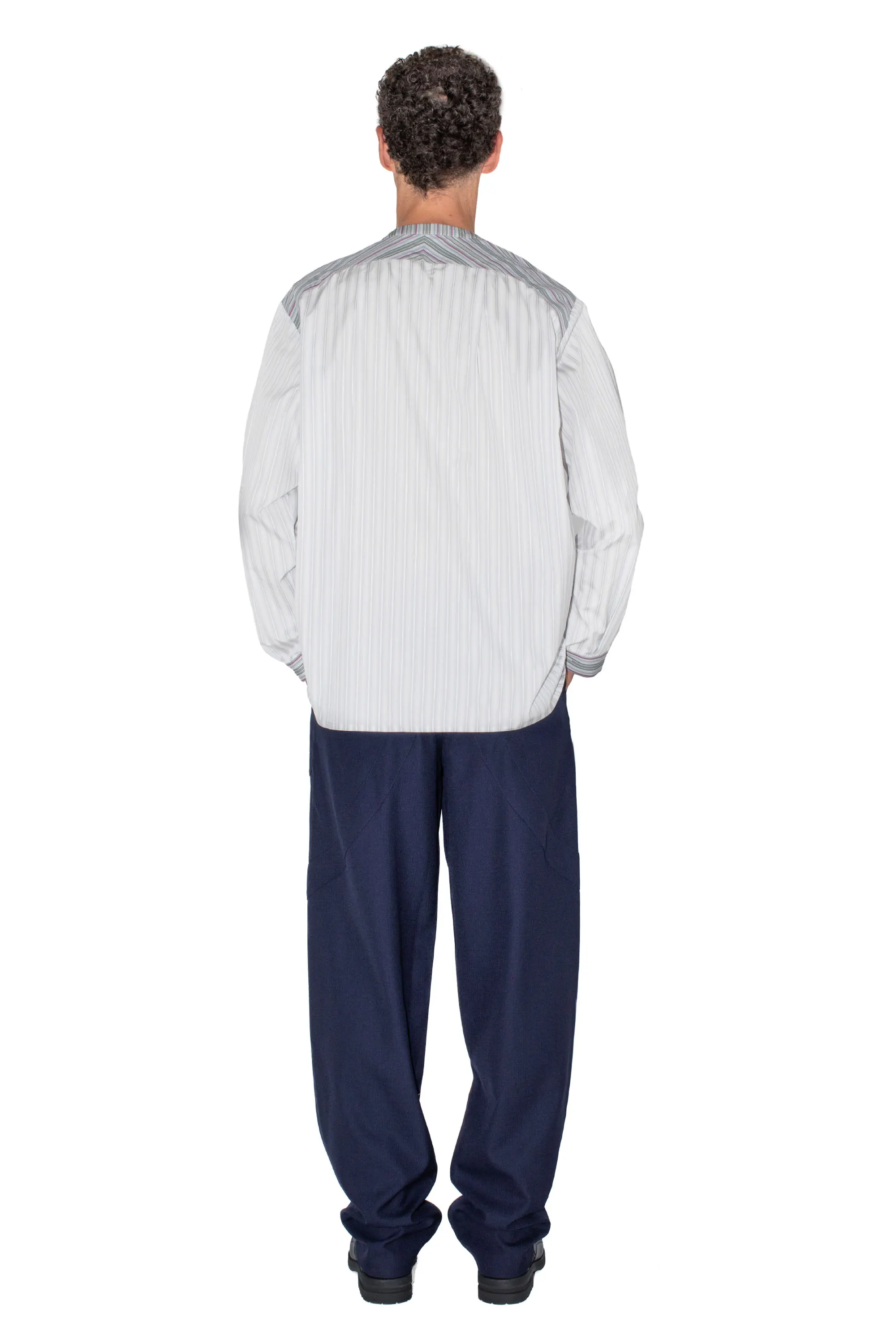 KUTCH OVERSHIRT - GREY WIDE STRIPE/ CROCUS MULTI – KIKO KOSTADINOV