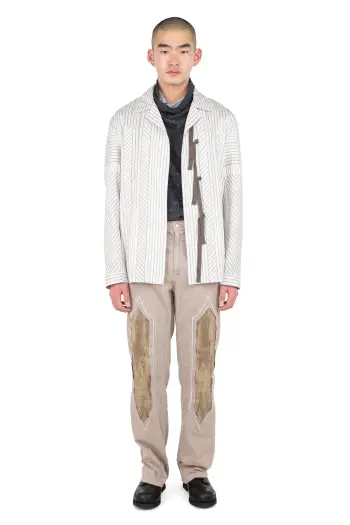 KIKO KOSTADINOV KYAN SHIRT - KHAKI & BEIGE