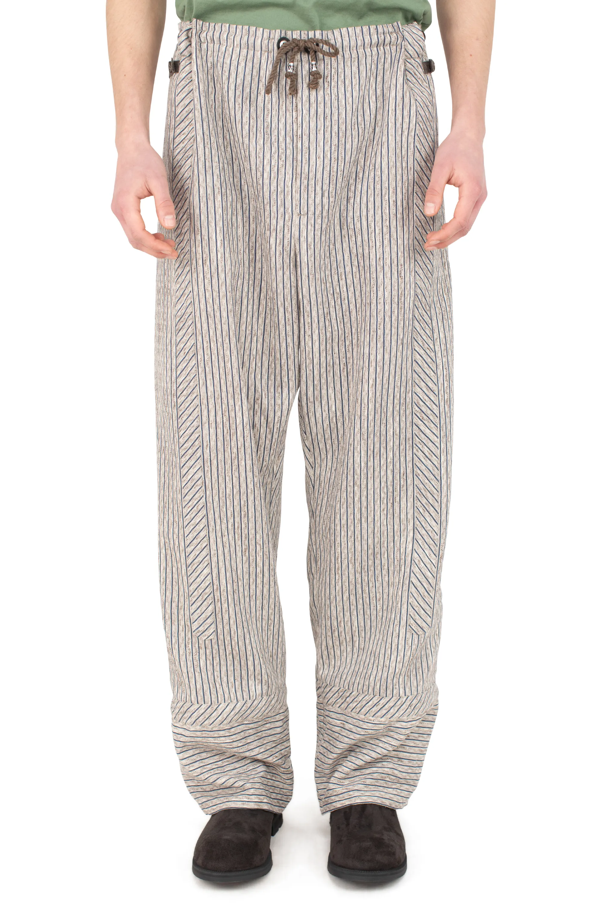 KYAN TROUSER - TAN & BLUE – KIKO KOSTADINOV KYAN TROUSER - TAN & BLUE – KIKO KOSTADINOV